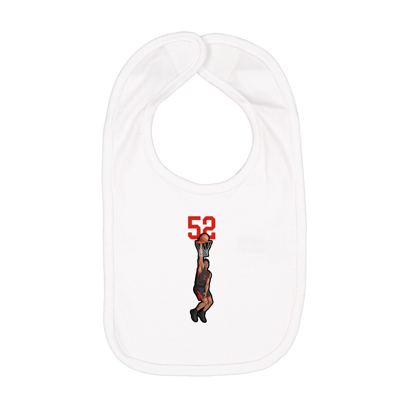Infant Bib — Number Top in White