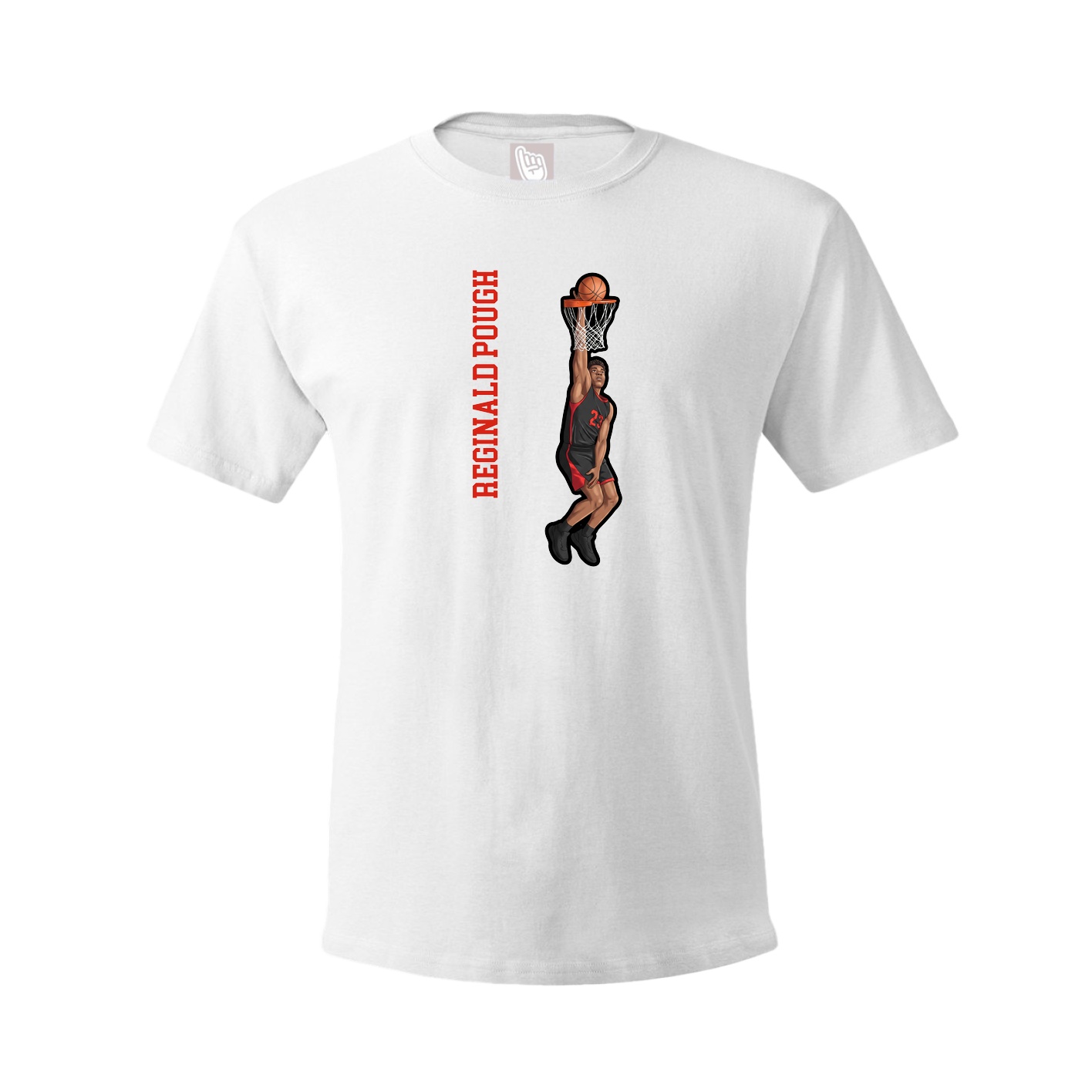 Tee — Name Vertical in White