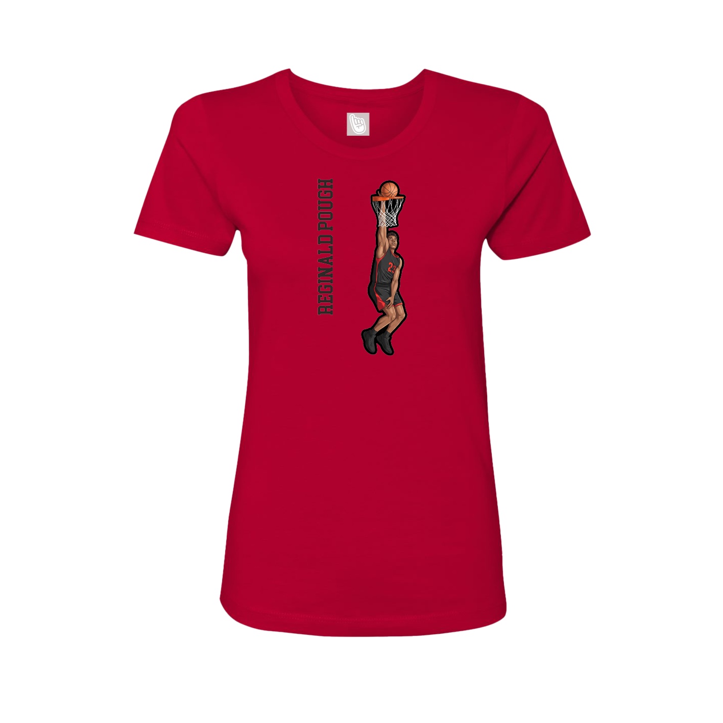 Womens Tee — Name Vertical in Red