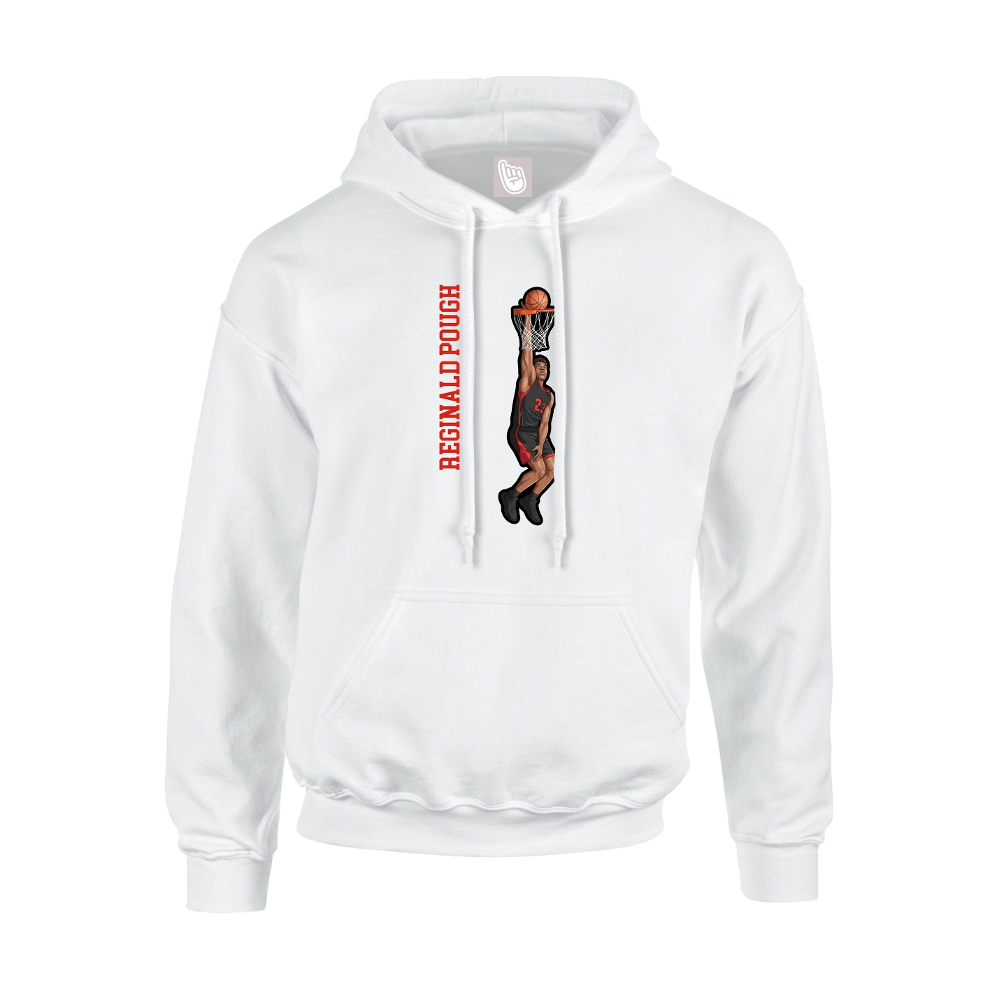 Hoodie — Name Vertical in White