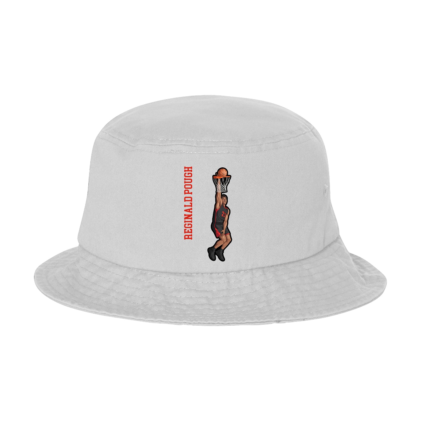 Bucket Cap — Name Vertical in White