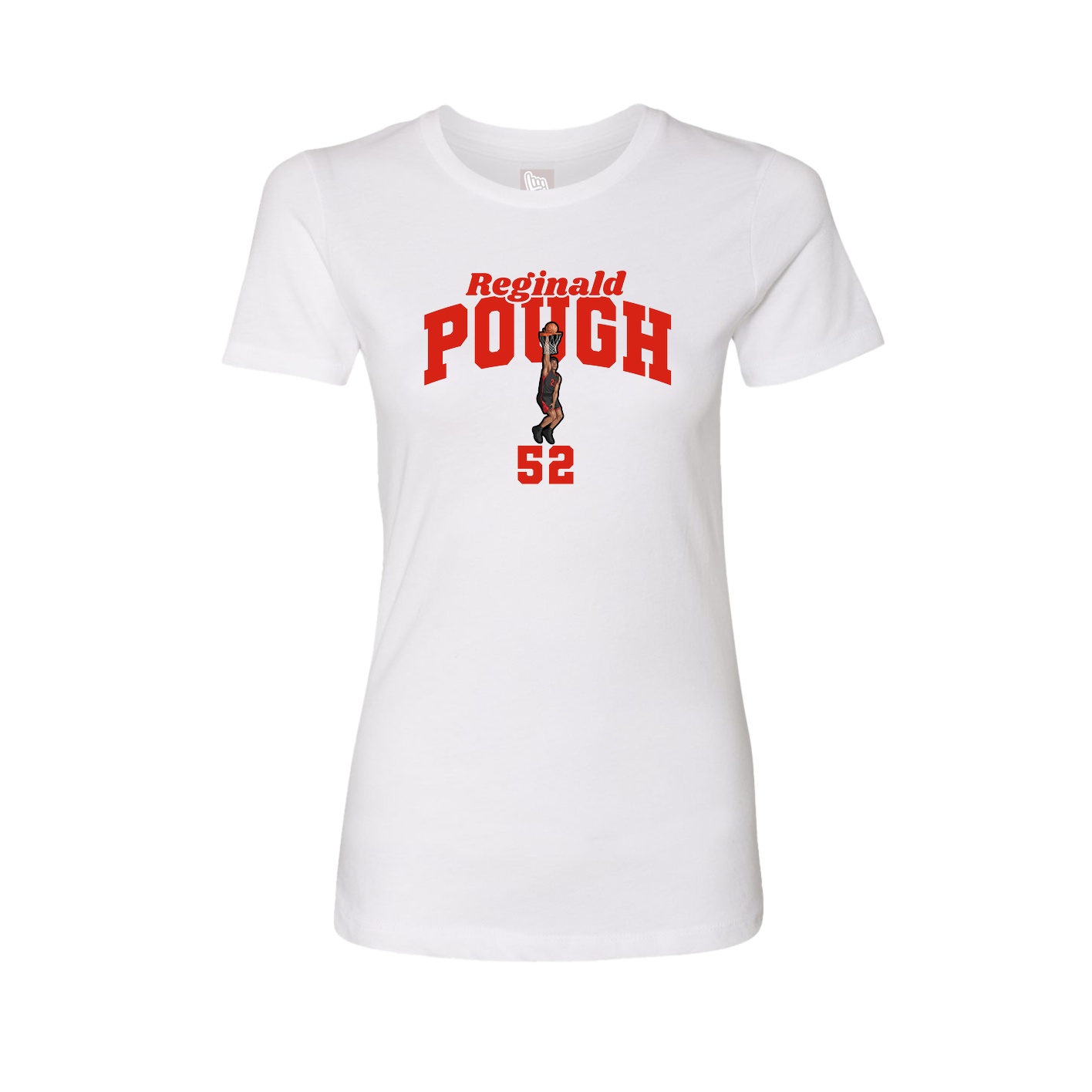 Fitted Women's Tee — Signature Arch in White