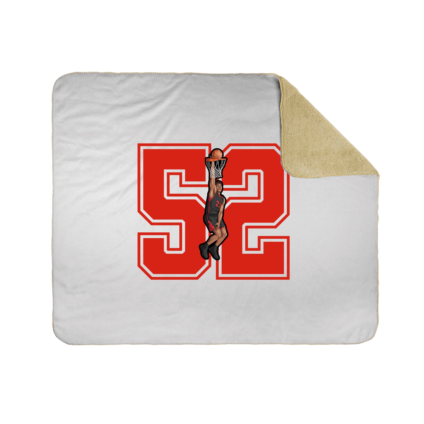 Throw Blanket — Number in White