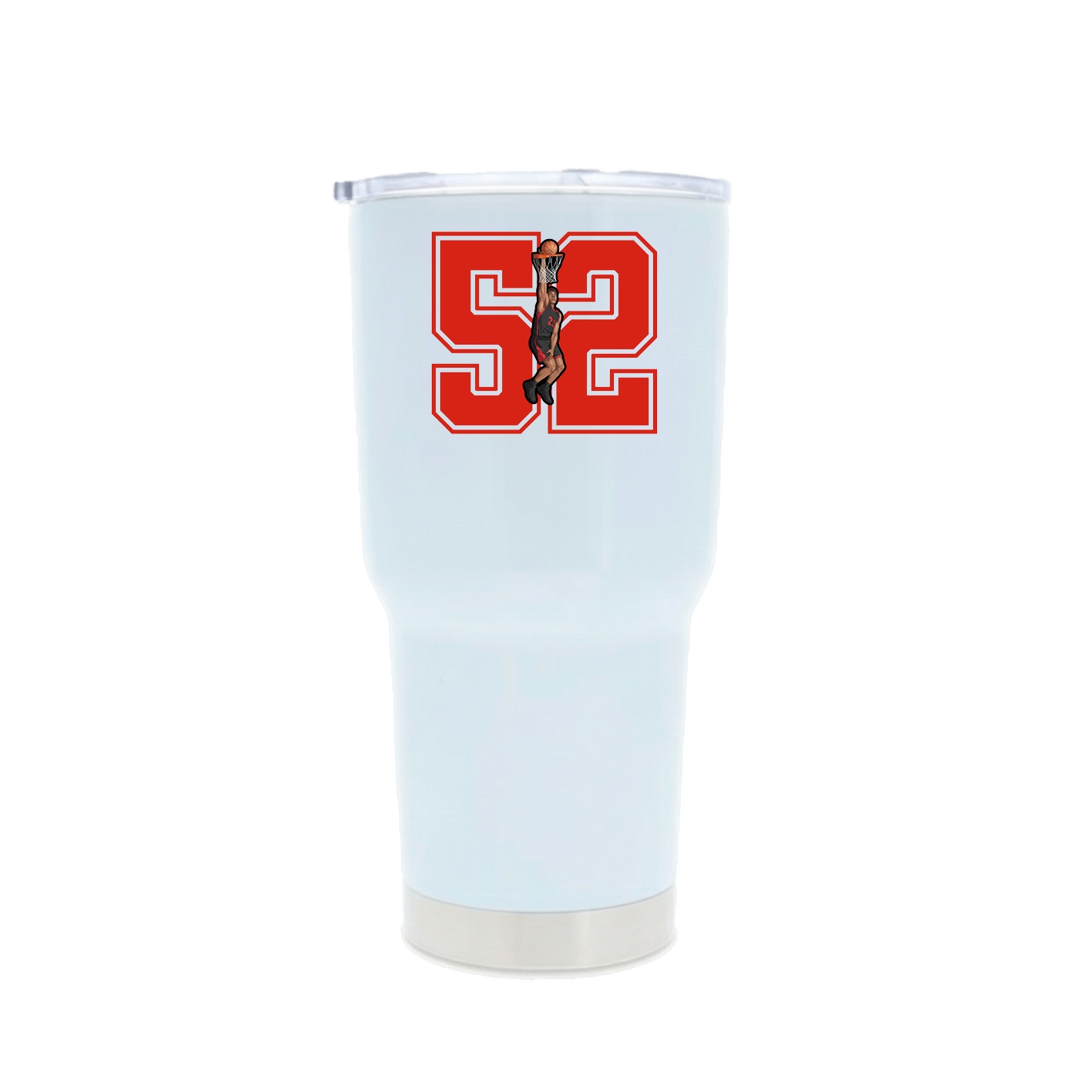 30oz Stainless Steel Tumbler — Number in White