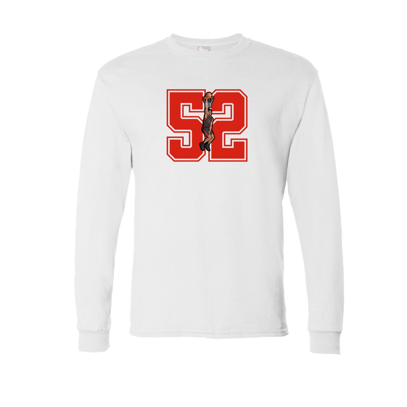 Long Sleeve Tee — Number in White