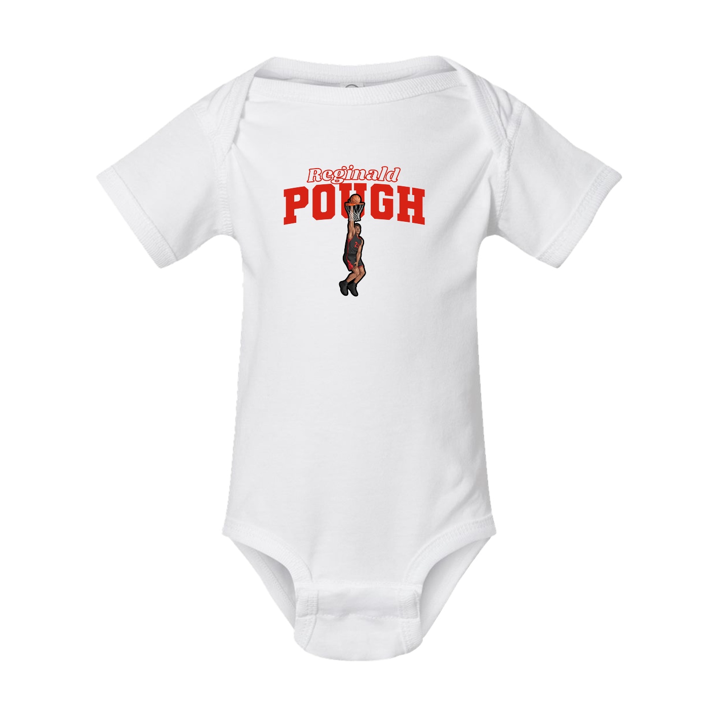 Baby Onesie — Name Arch in White