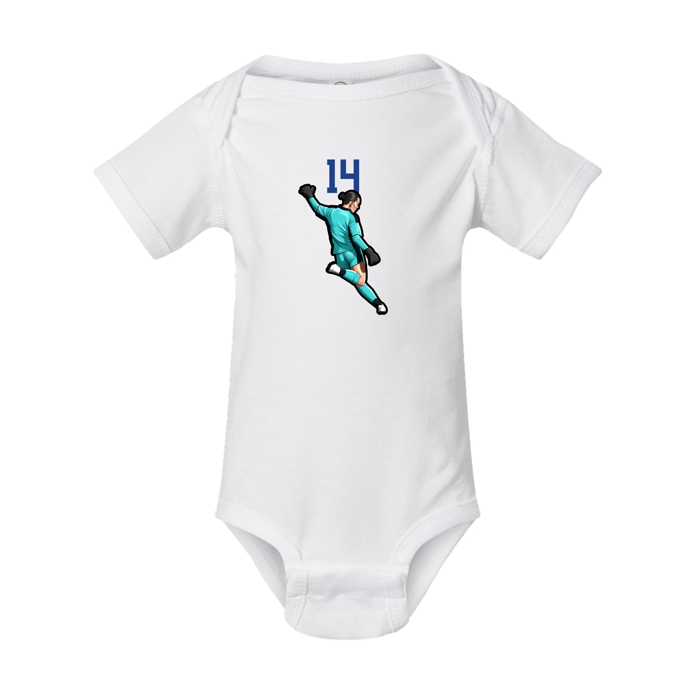 Baby Onesie — Number Top in White