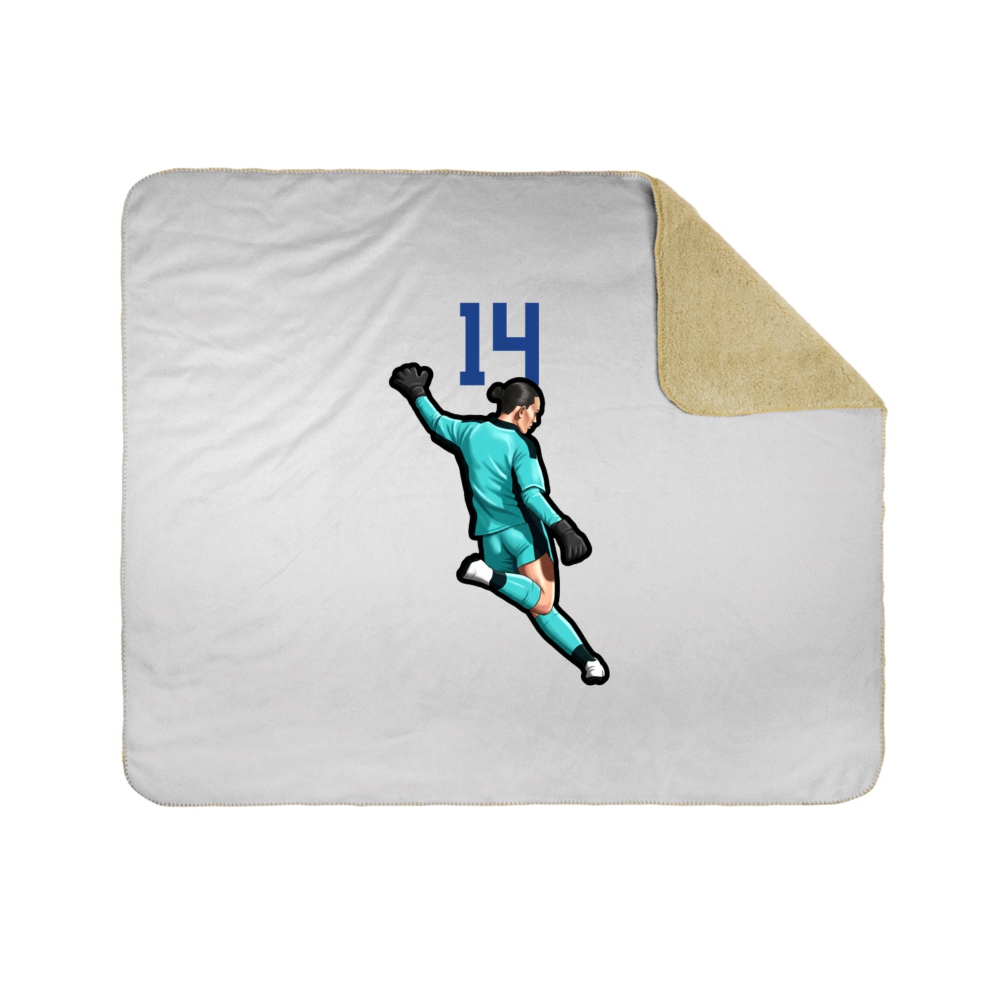 Throw Blanket — Number Top in White