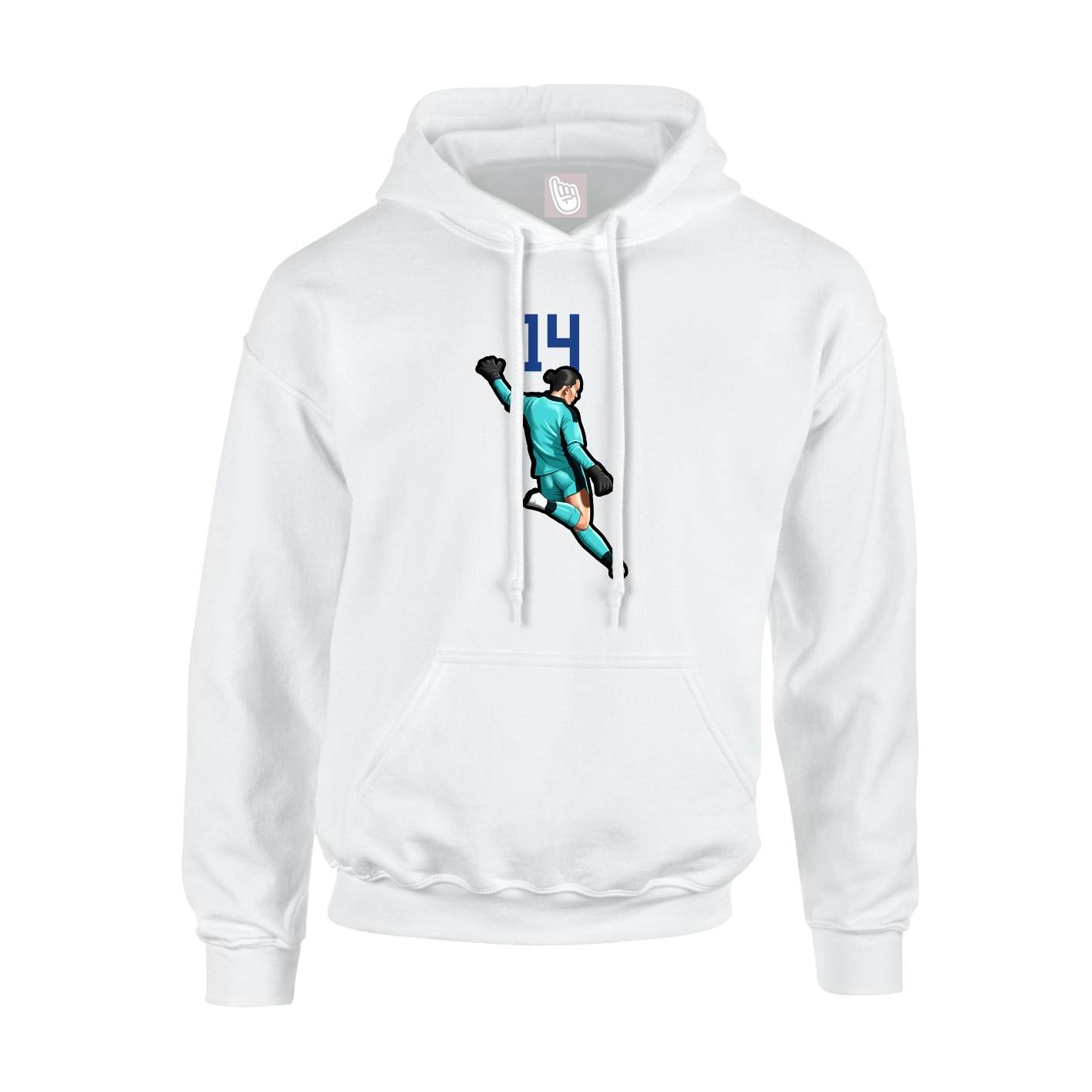 Hoodie — Number Top in White