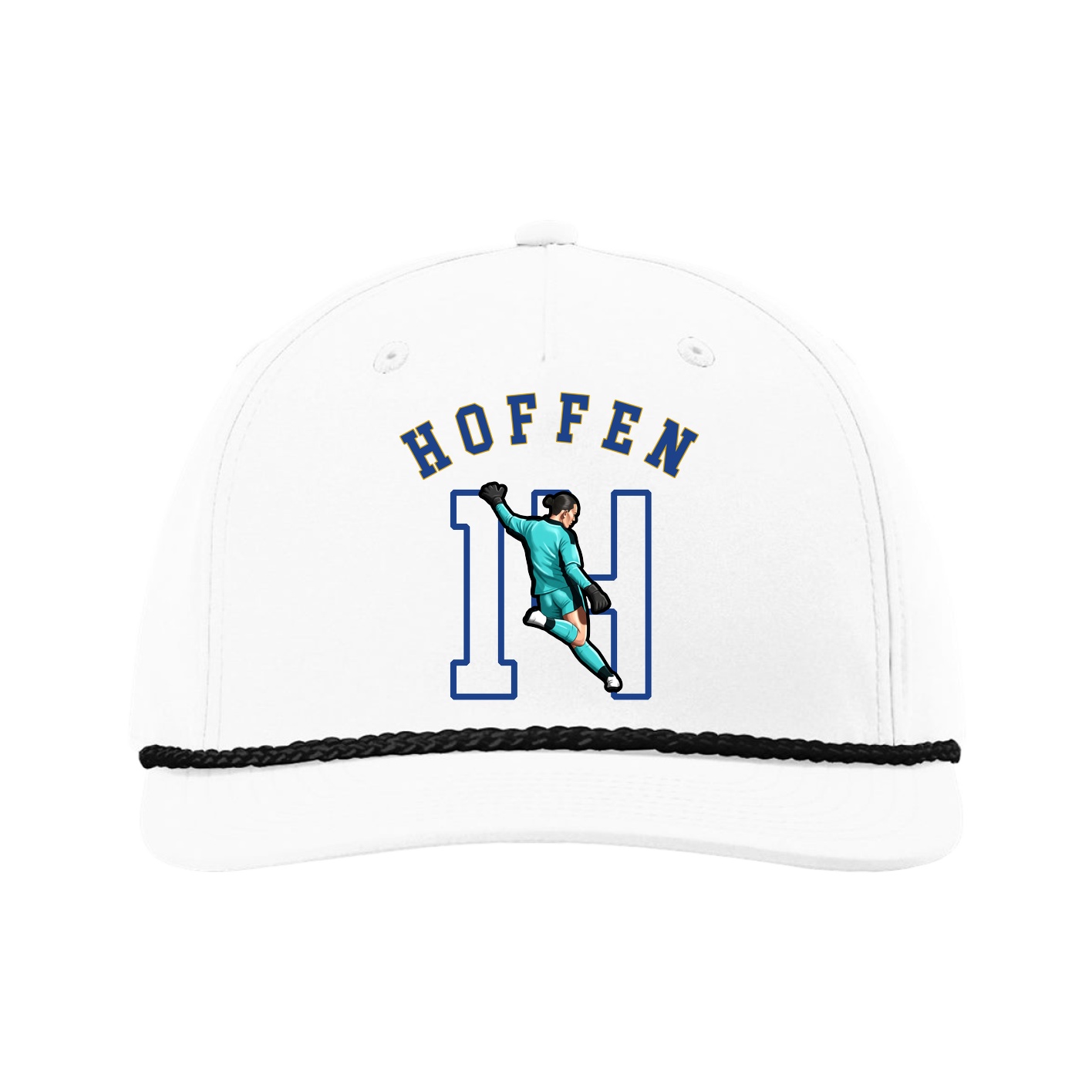 Five-Panel Classic Rope Cap — Shirsey Arch in White