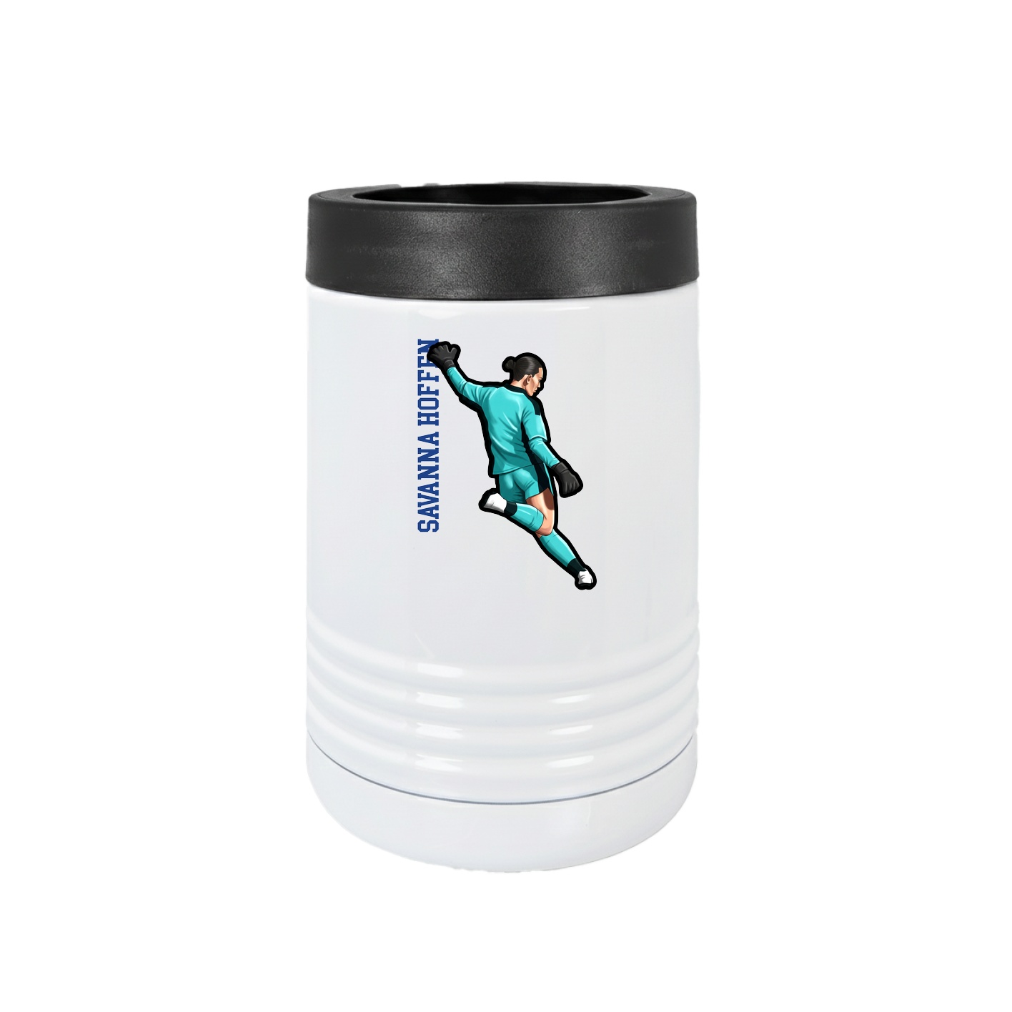 Beverage Holder — Name Vertical in White