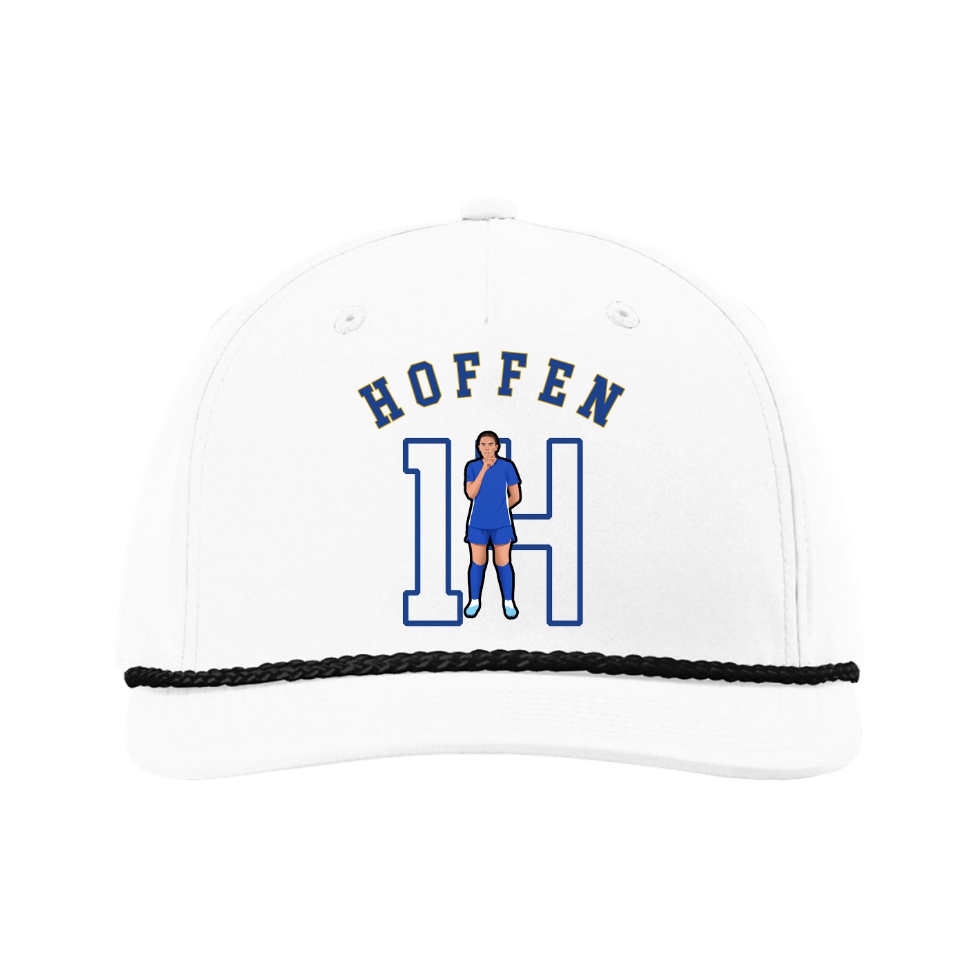 Five-Panel Classic Rope Cap — Shirsey Arch in White