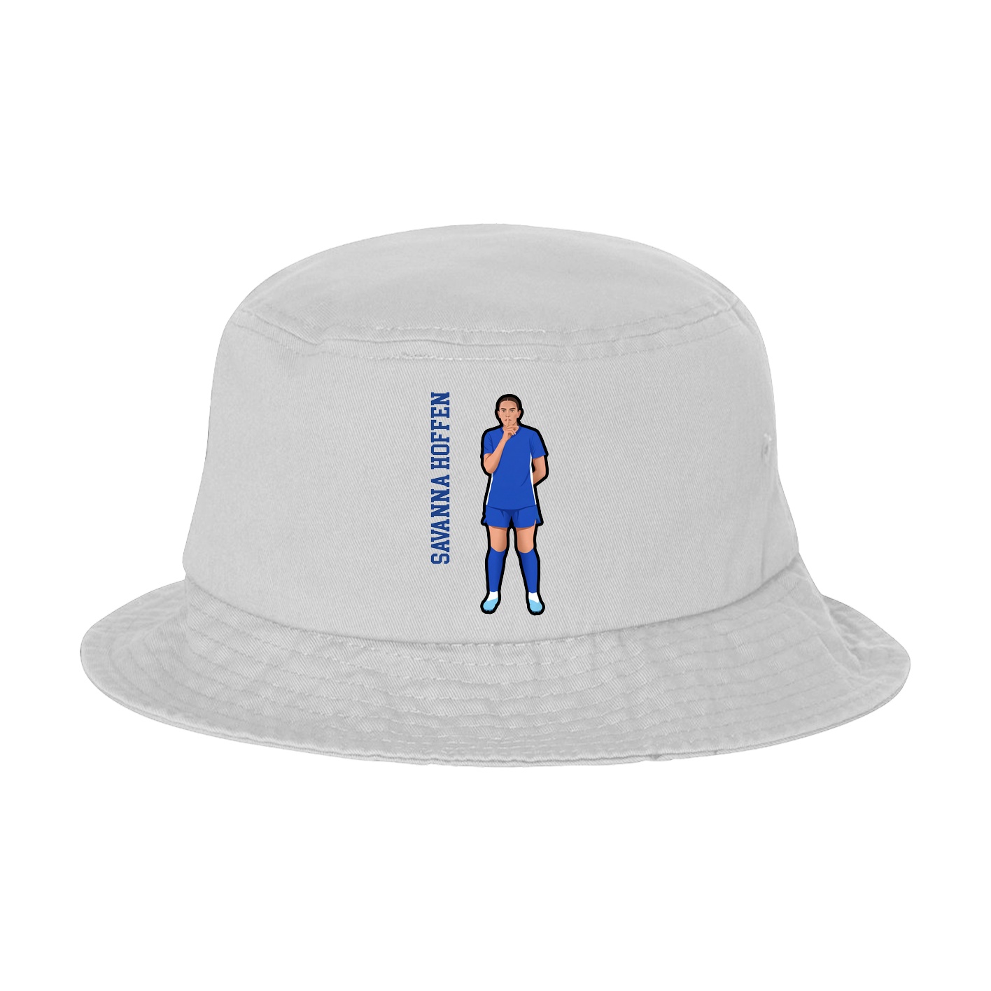 Bucket Cap — Name Vertical in White