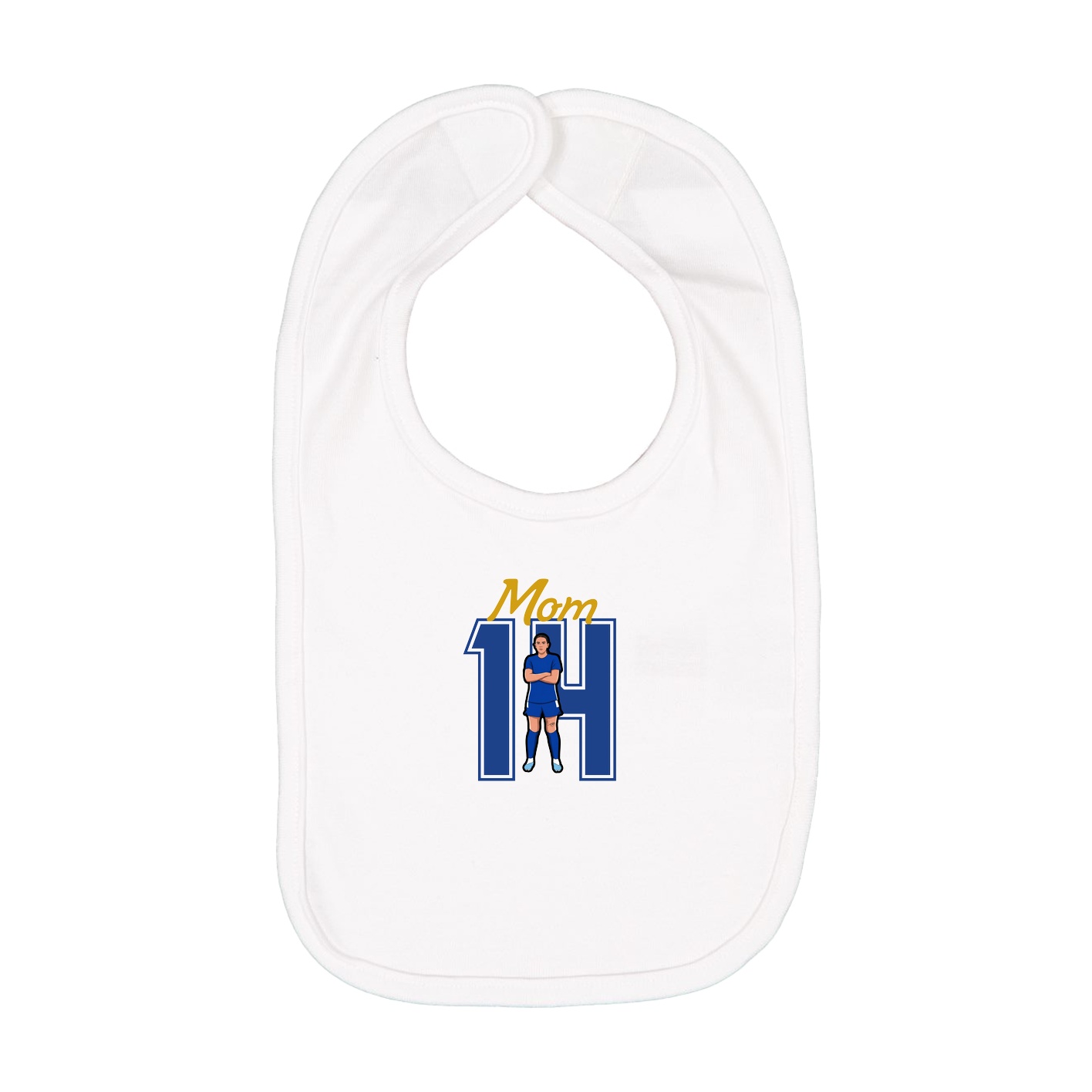 Infant Bib — Mothers Day Shirsey in White