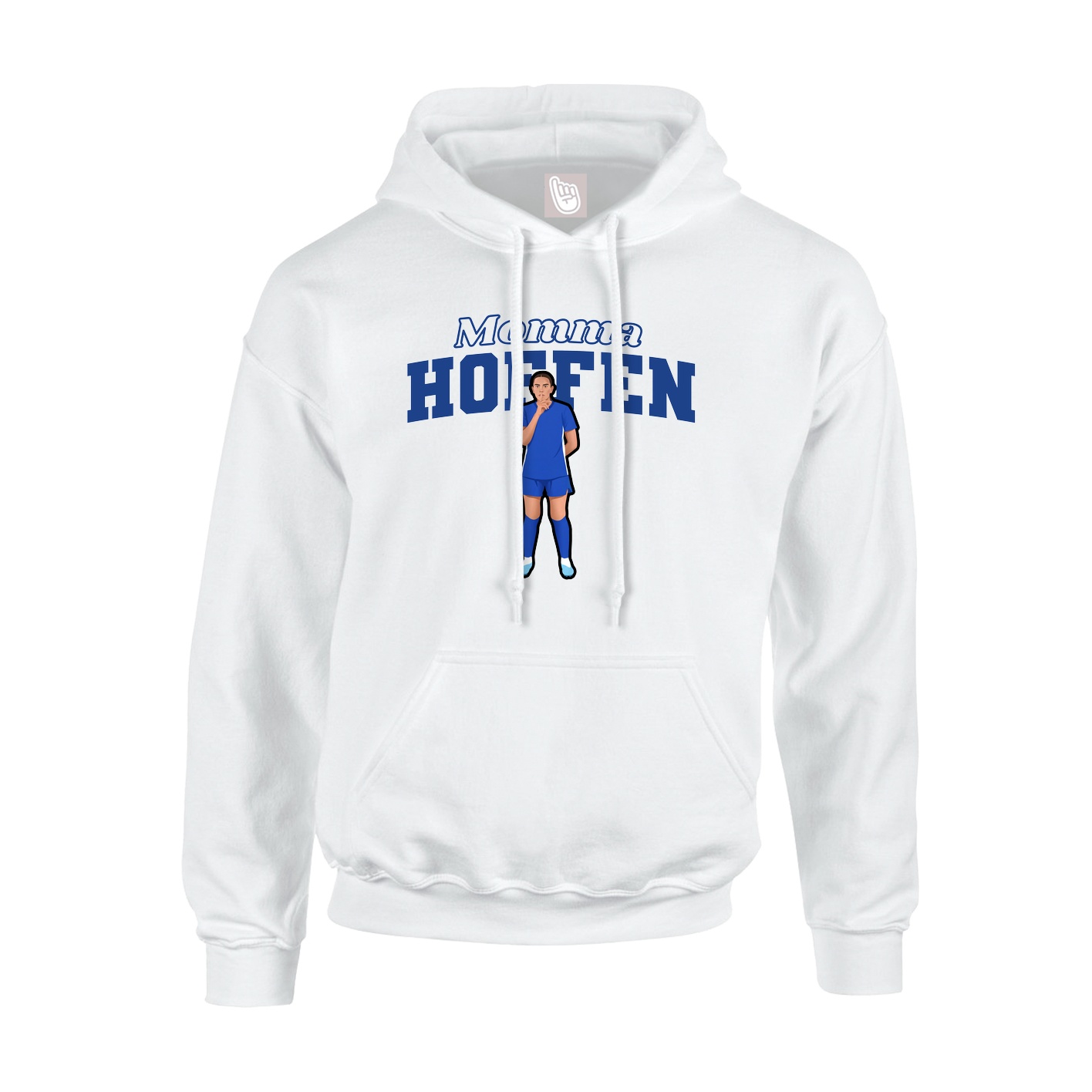 Youth Hoodie — Mothers Day Block in White
