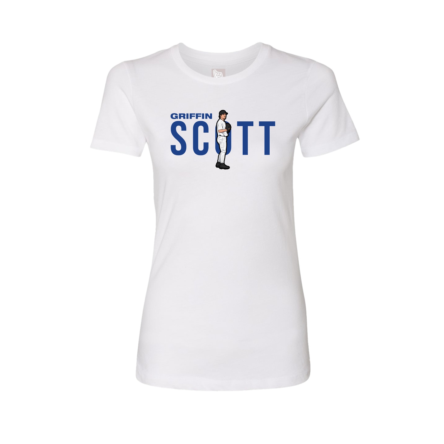 Fitted Women's Tee — Player Name in White