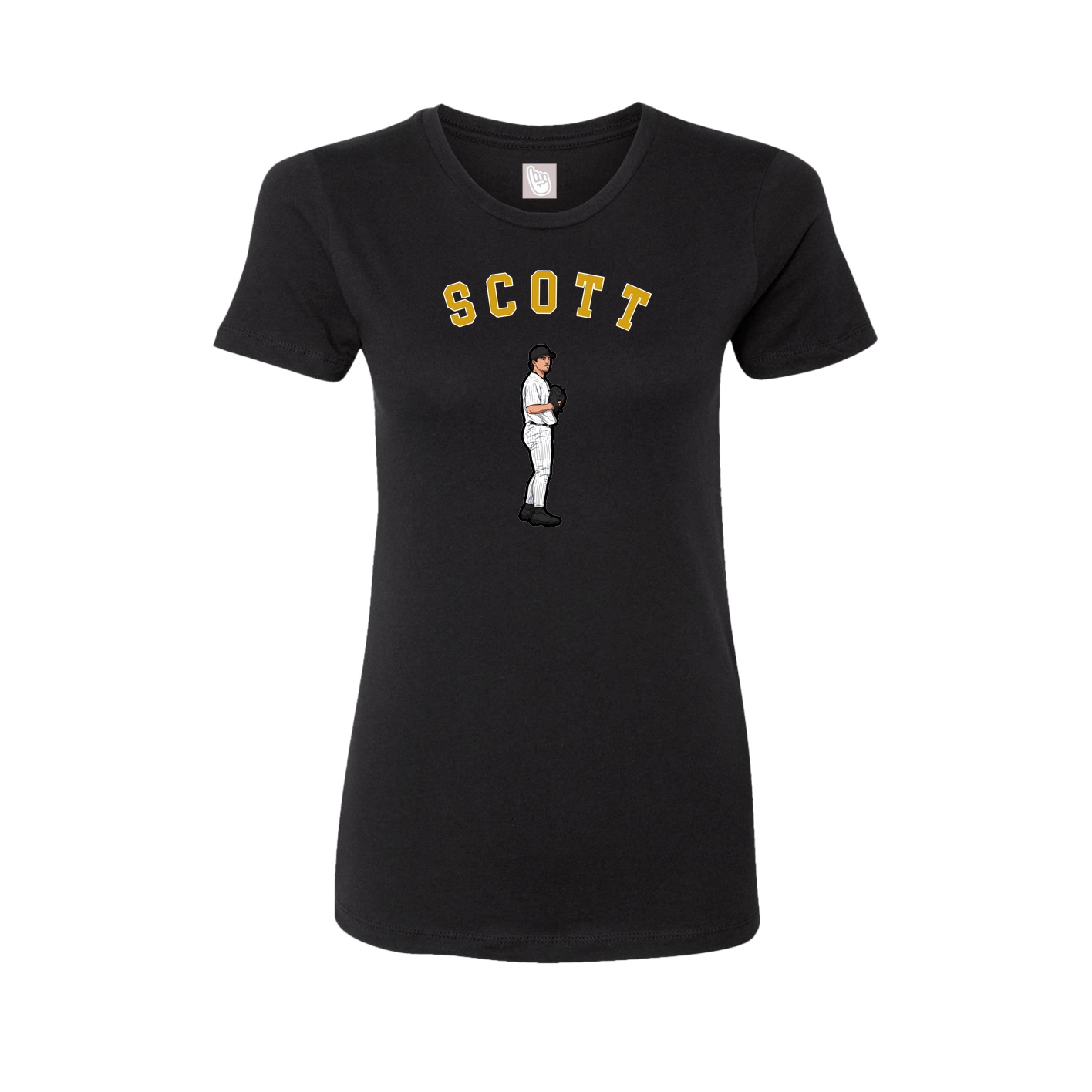 Fitted Women's Tee — Shirsey Arch in Black