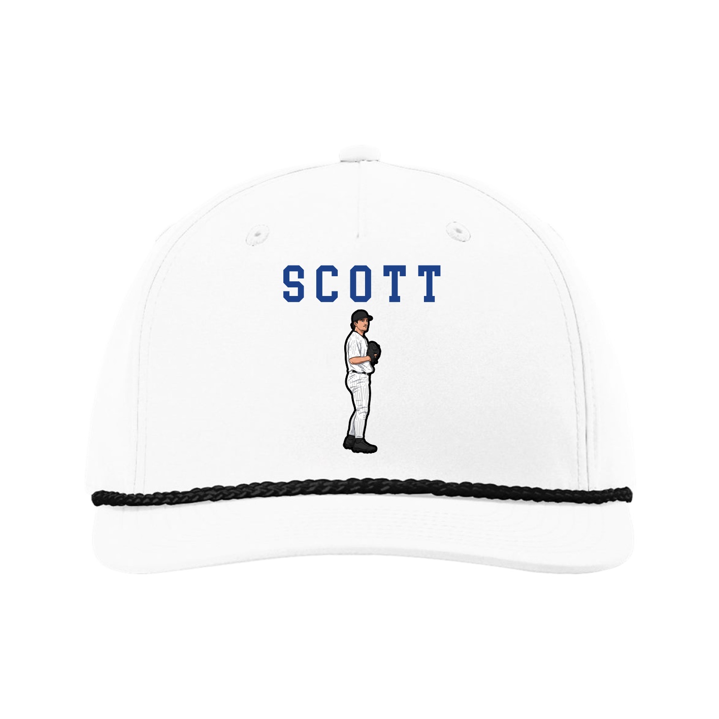 Five-Panel Classic Rope Cap — Shirsey in White