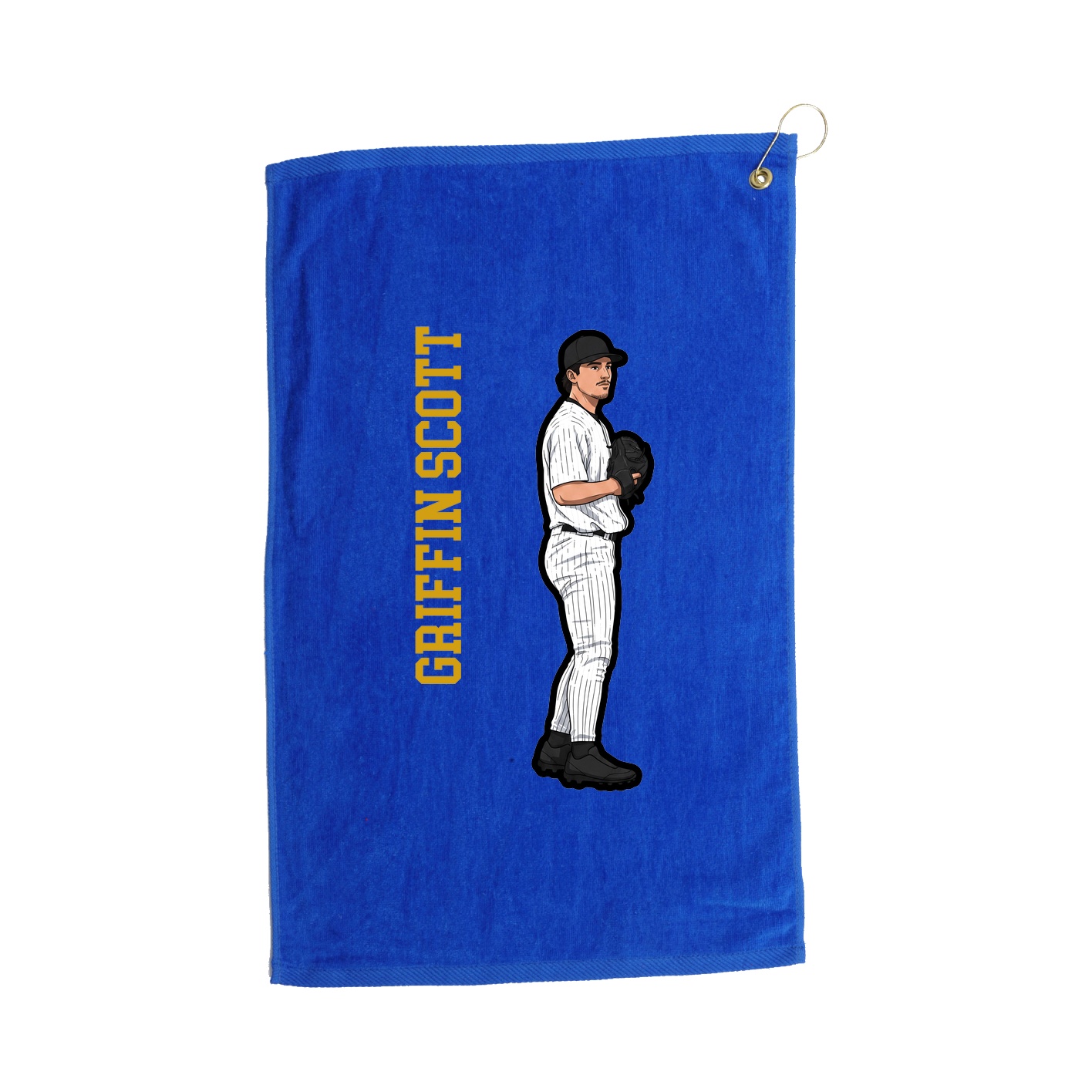 Golf Towel — Name Vertical in Royal