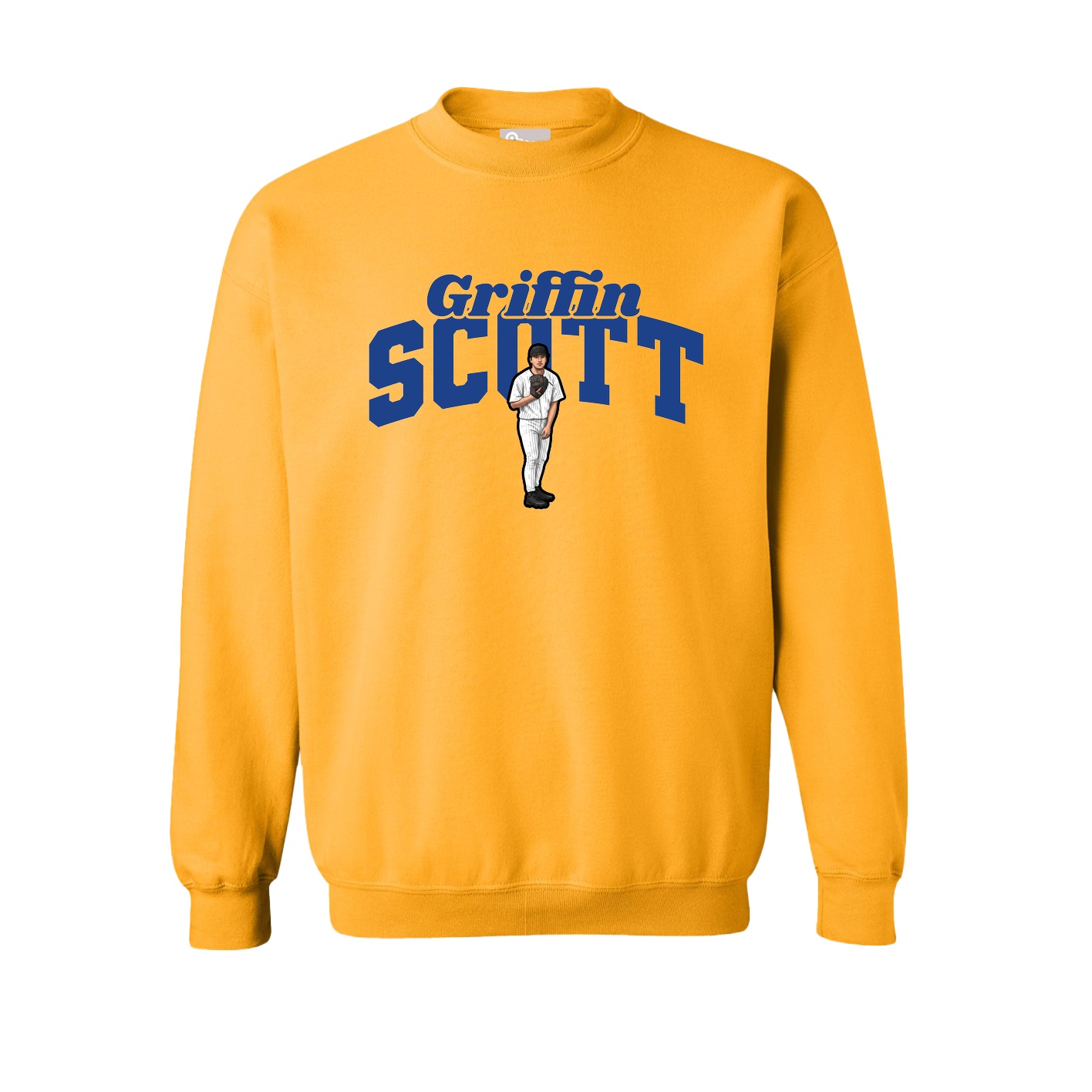 Fleece Crew — Signature Arch in Gold