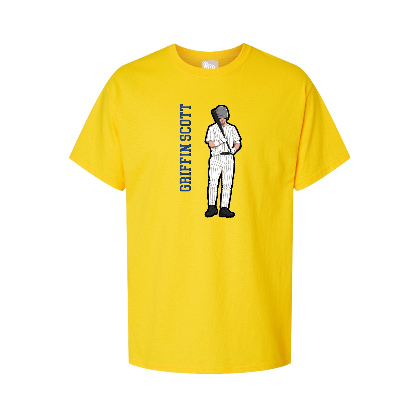 Youth Tee — Name Vertical in Gold