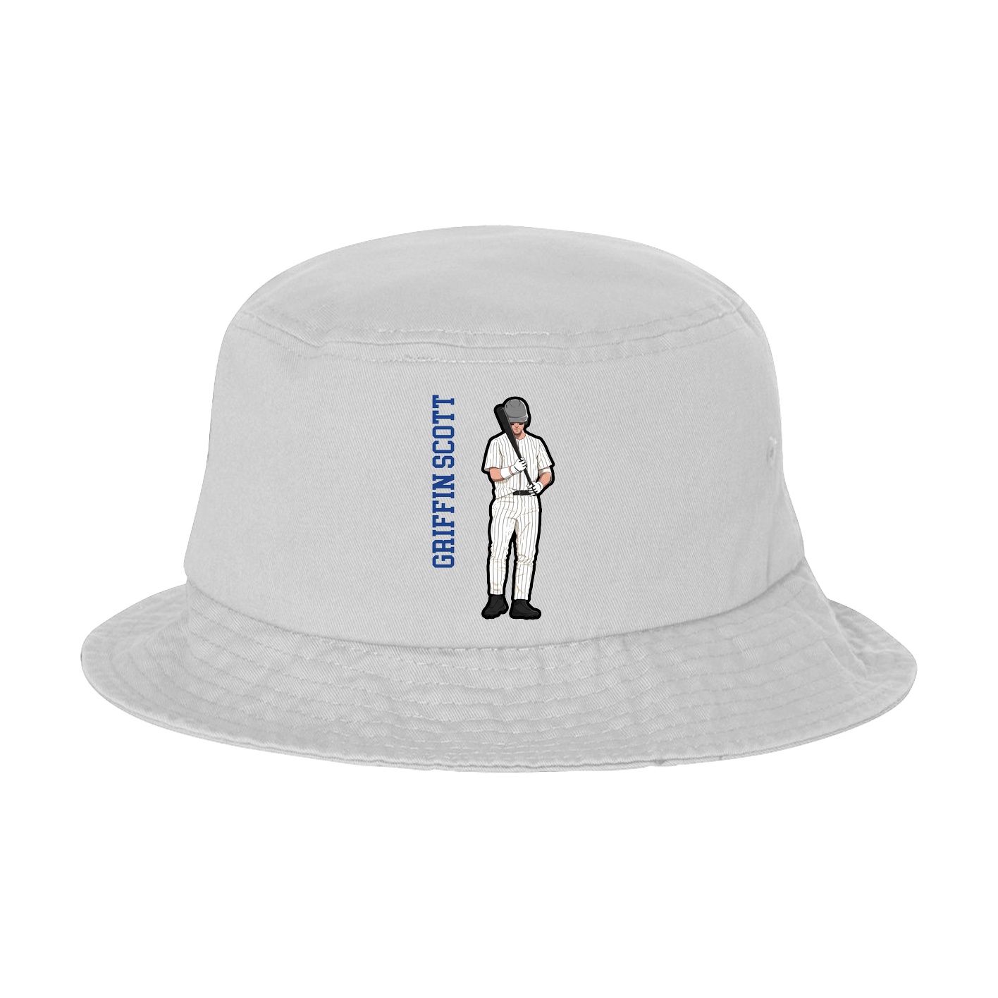 Bucket Cap — Name Vertical in White