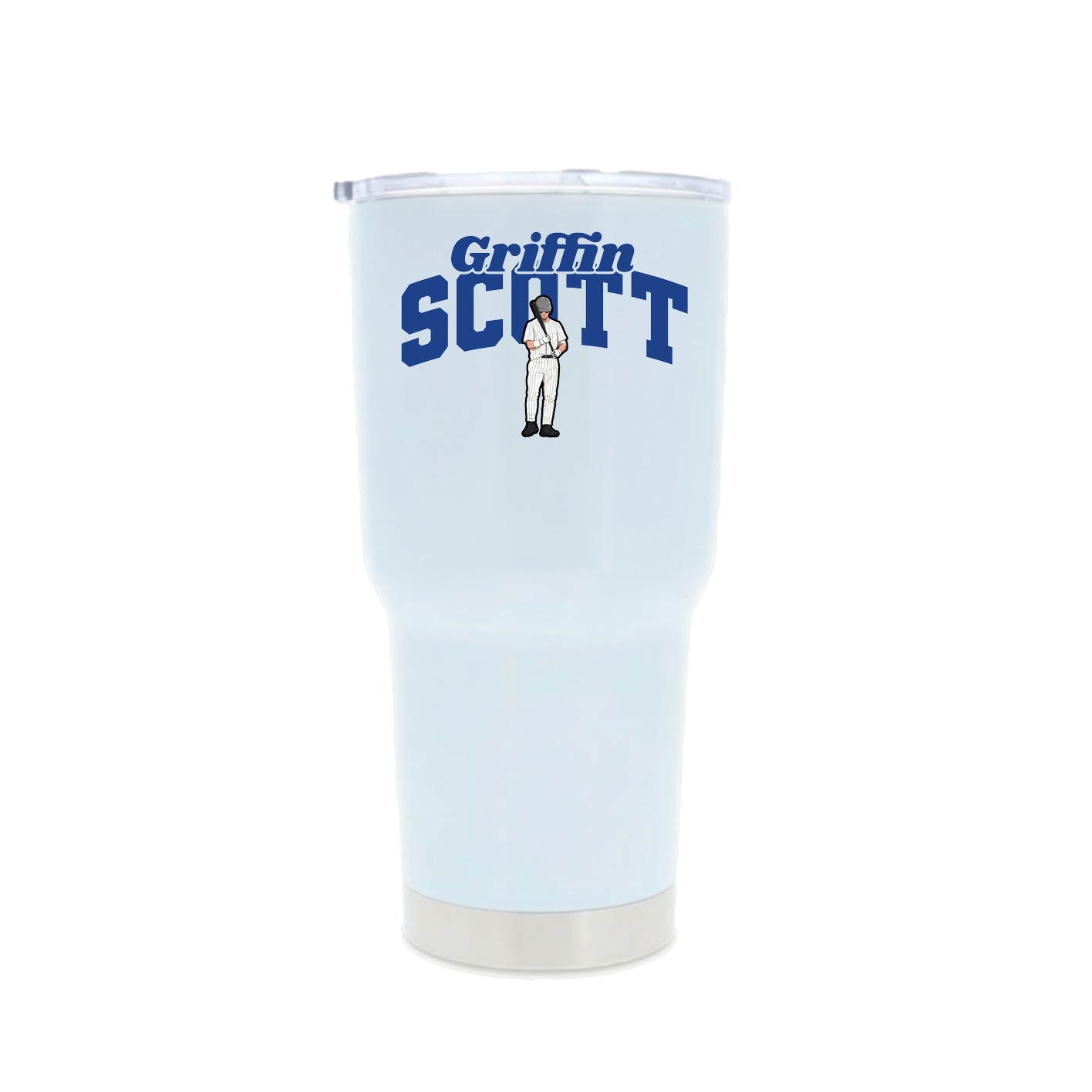 30oz Stainless Steel Tumbler — Signature Arch in White