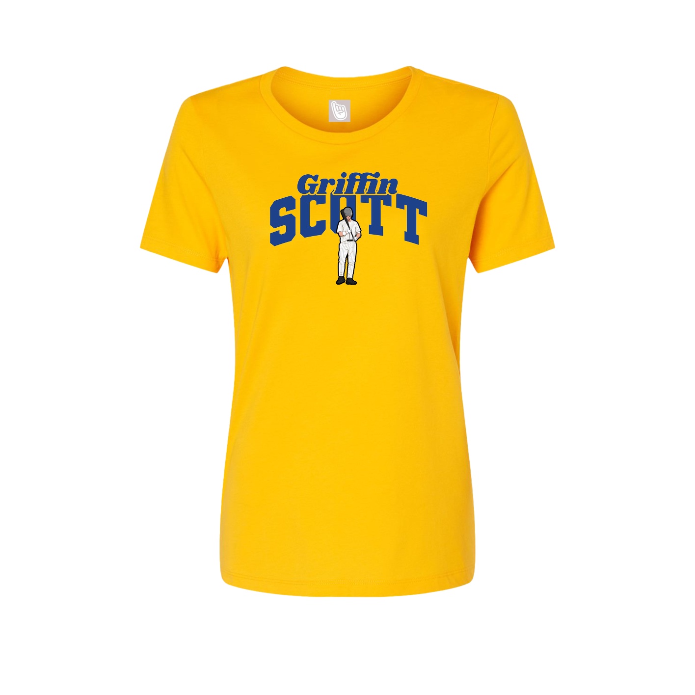 Fitted Women's Tee — Signature Arch in Gold