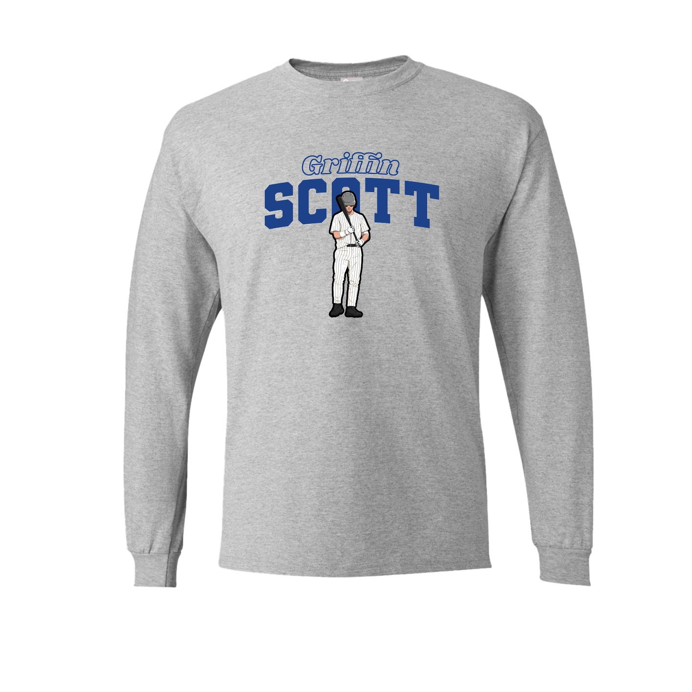 Long Sleeve Tee — Name Arch in Grey