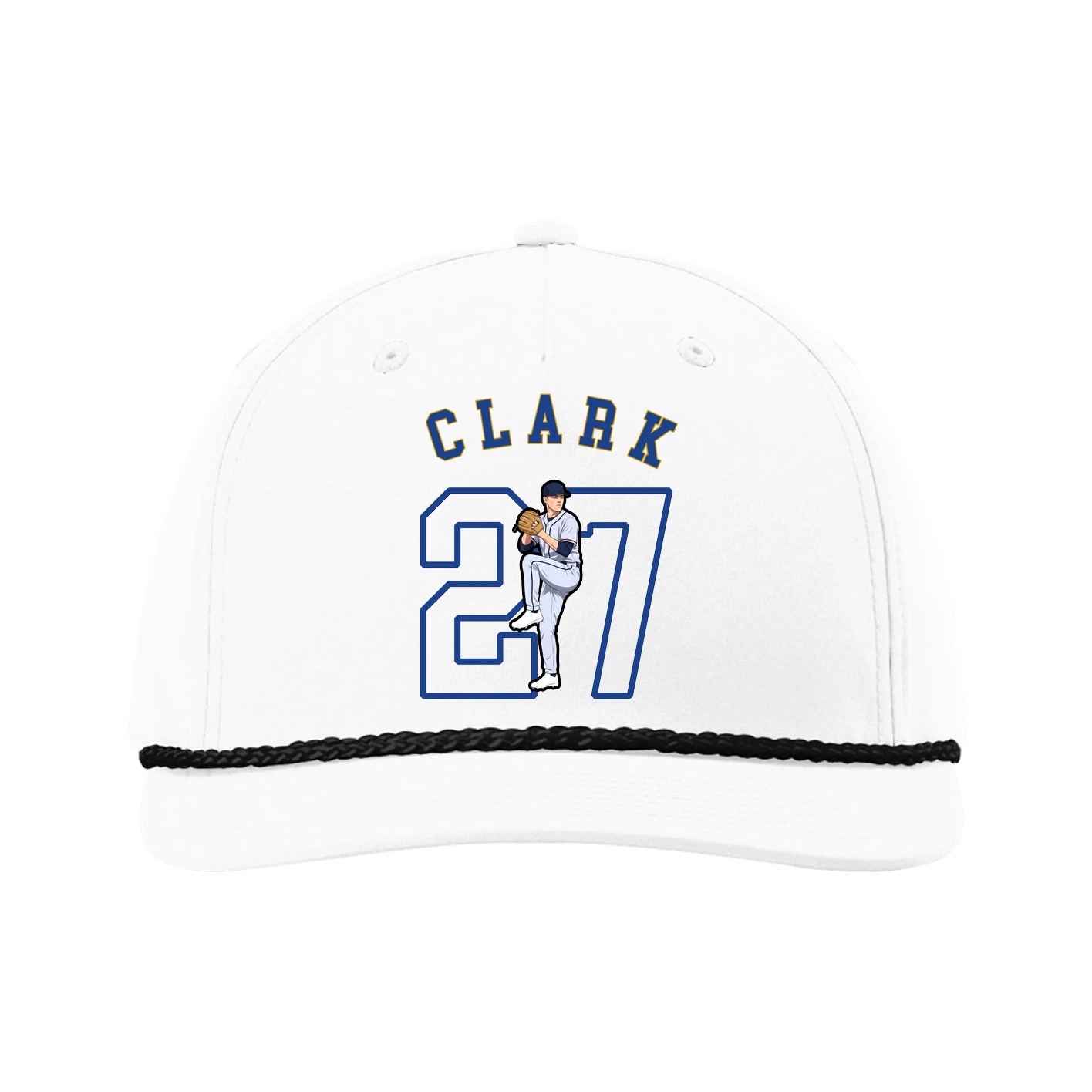 Five-Panel Classic Rope Cap — Shirsey Arch in White