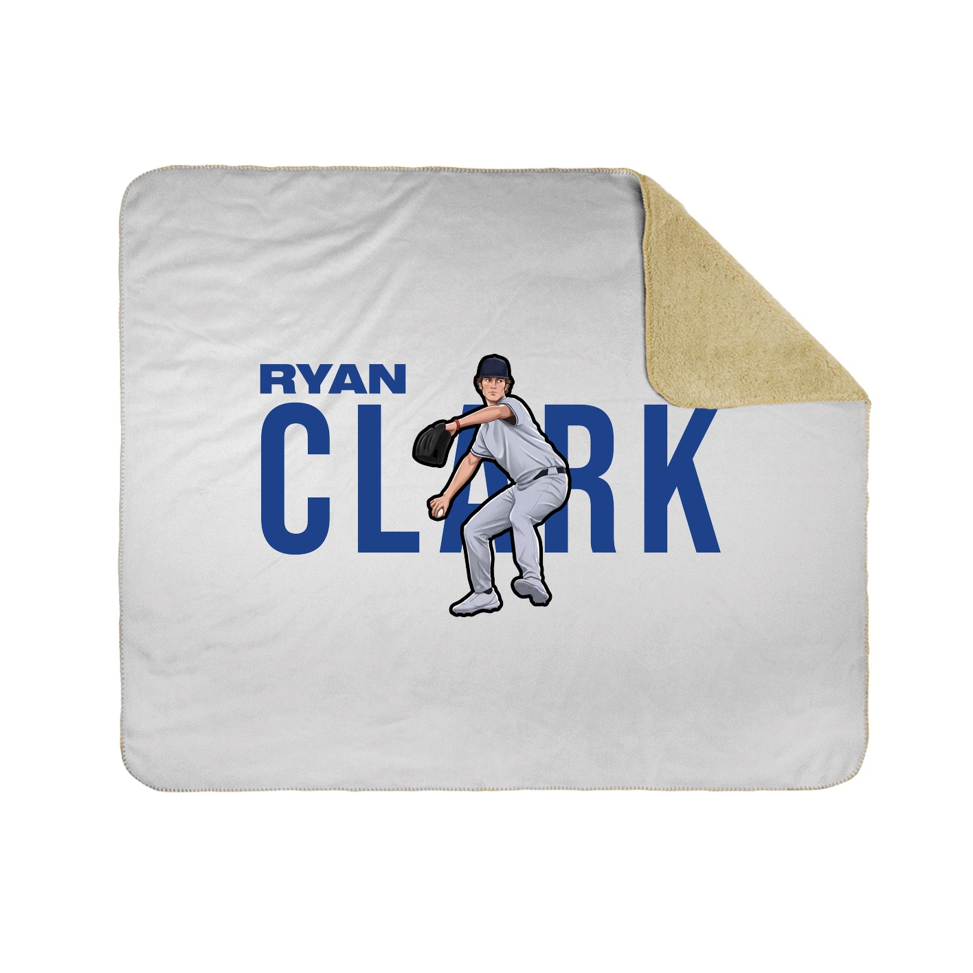 Throw Blanket — Player Name in White