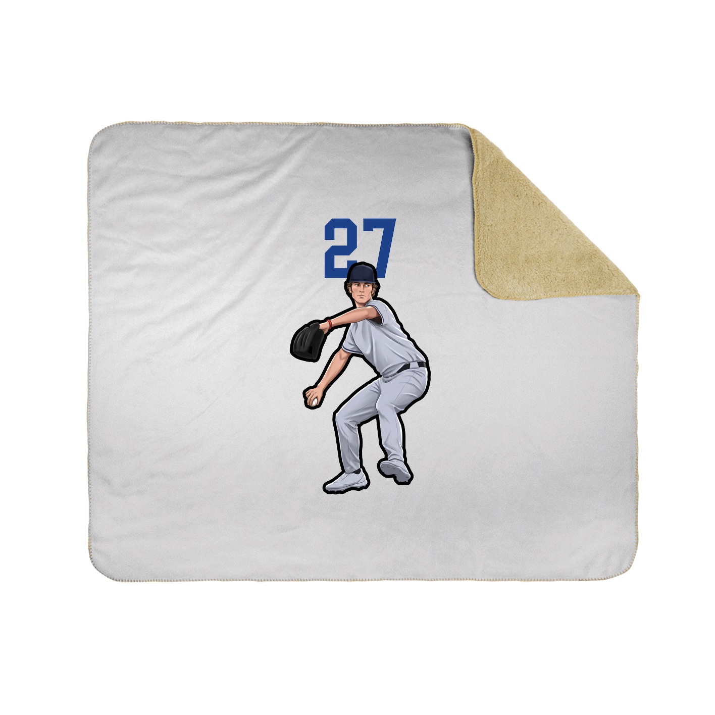 Throw Blanket — Number Top in White