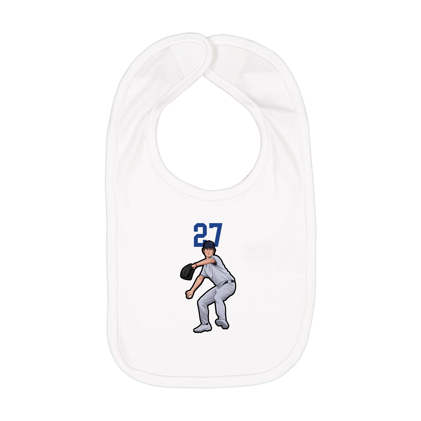 Infant Bib — Number Top in White