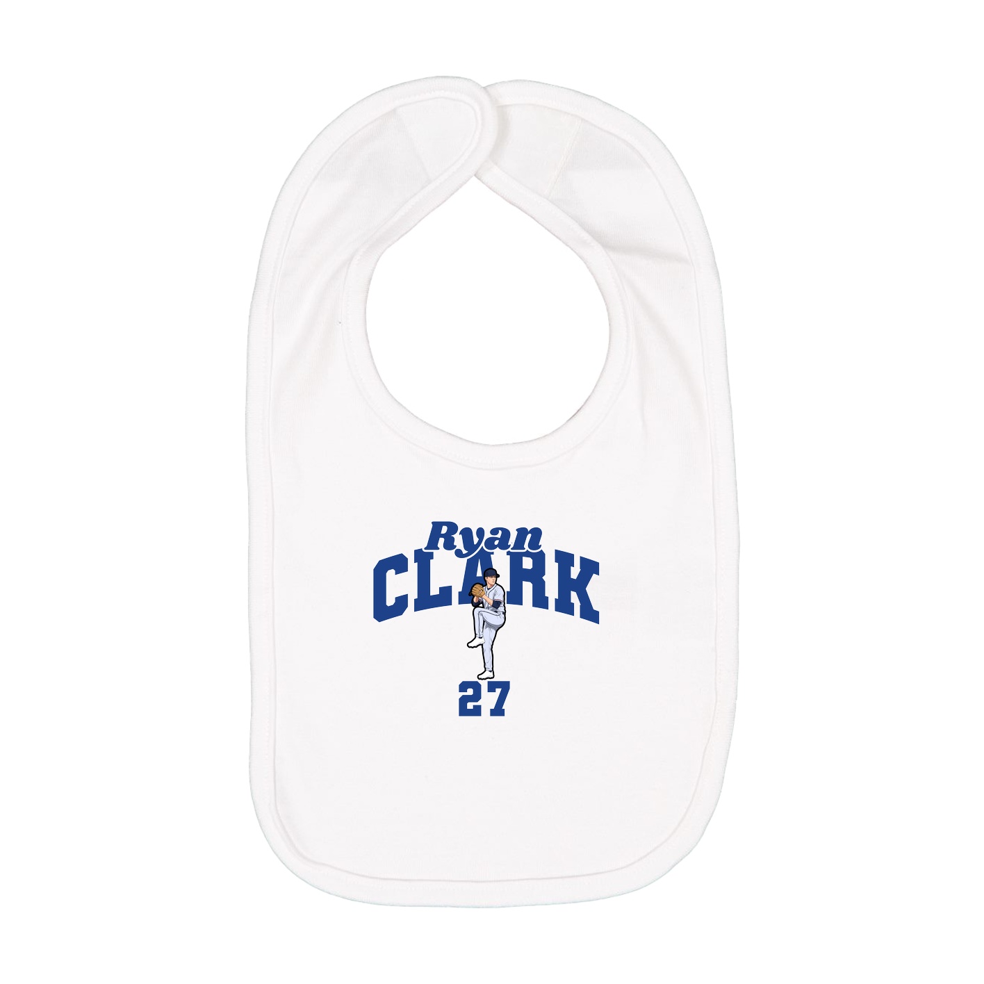 Infant Bib — Signature Arch in White