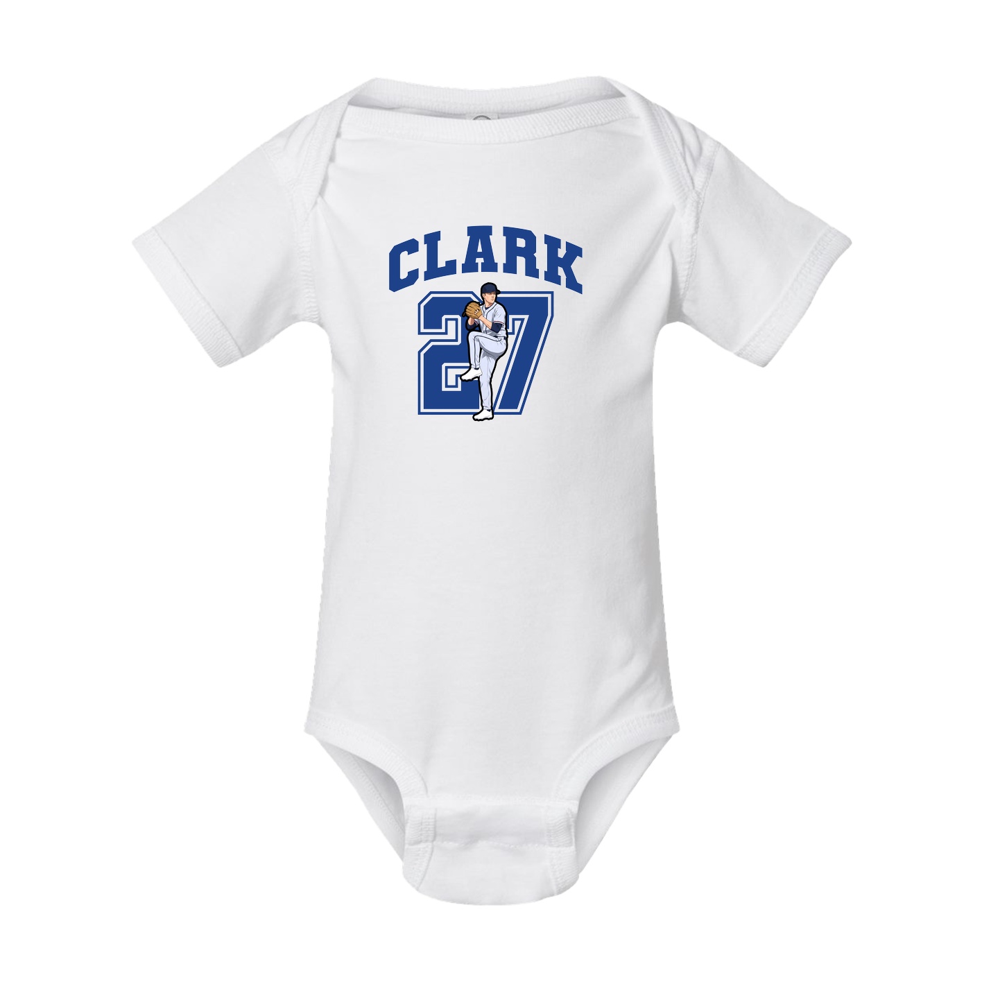 Baby Onesie — Number in White