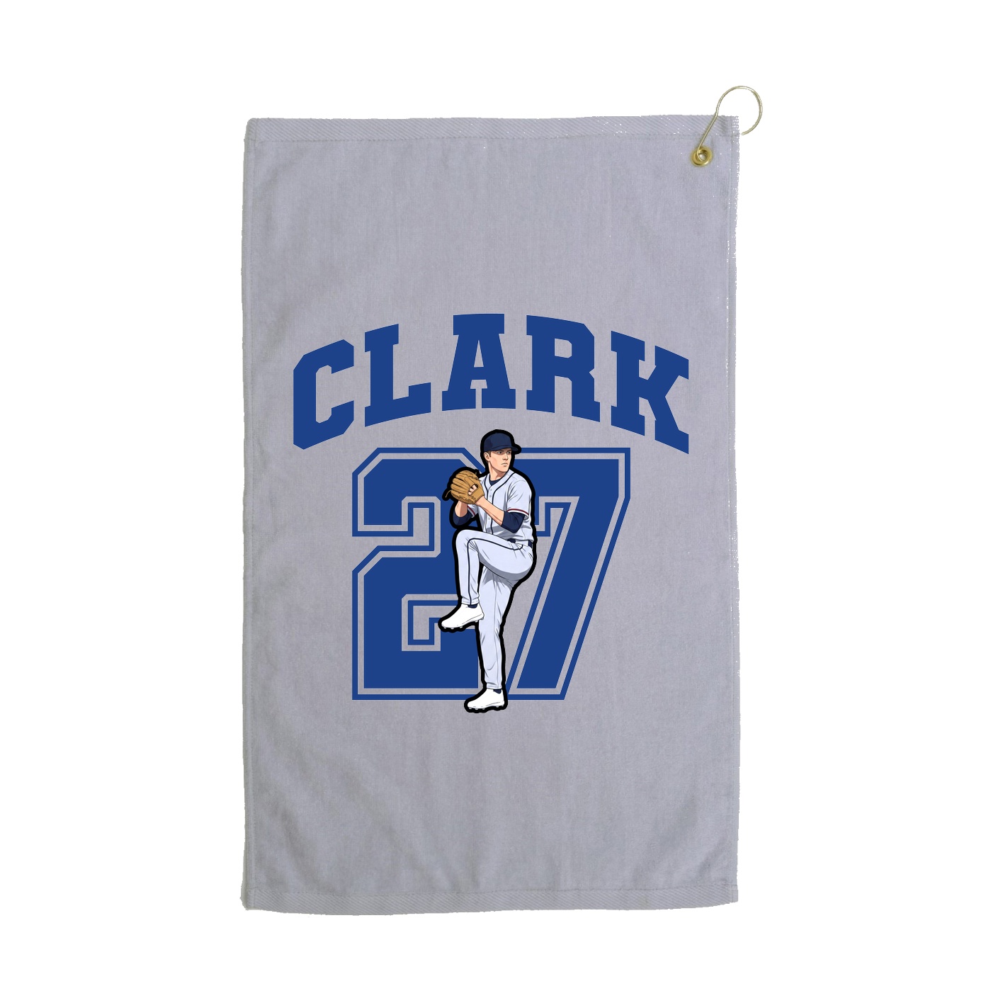 Golf Towel — Number in Grey