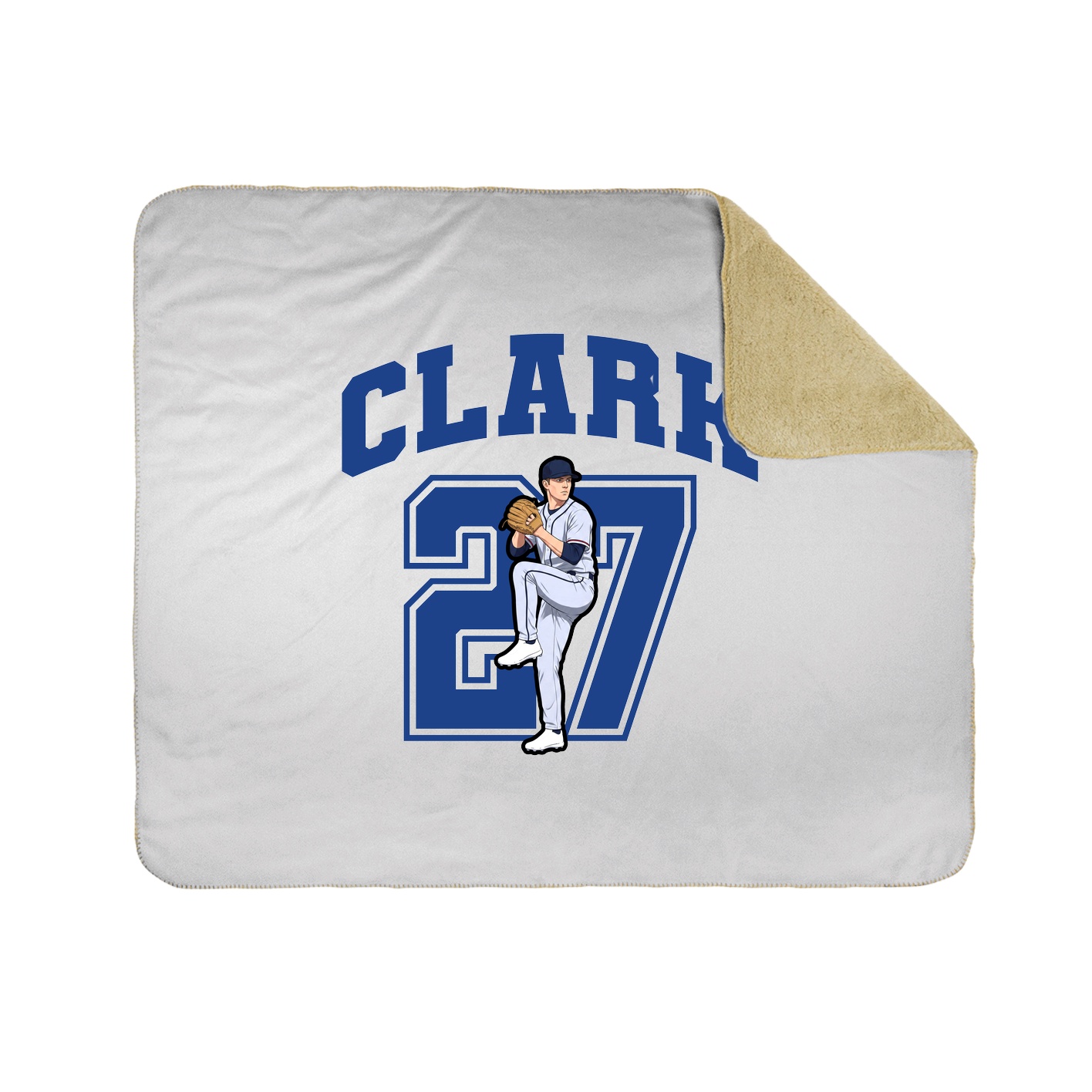 Throw Blanket — Number in White