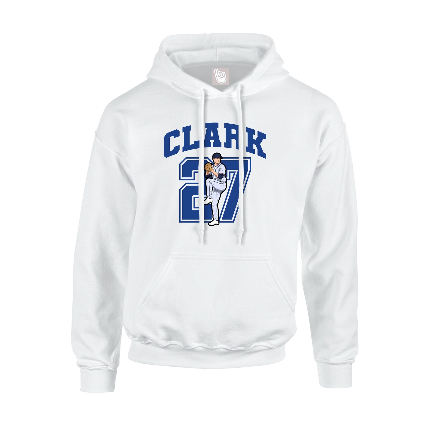 Youth Hoodie — Number in White