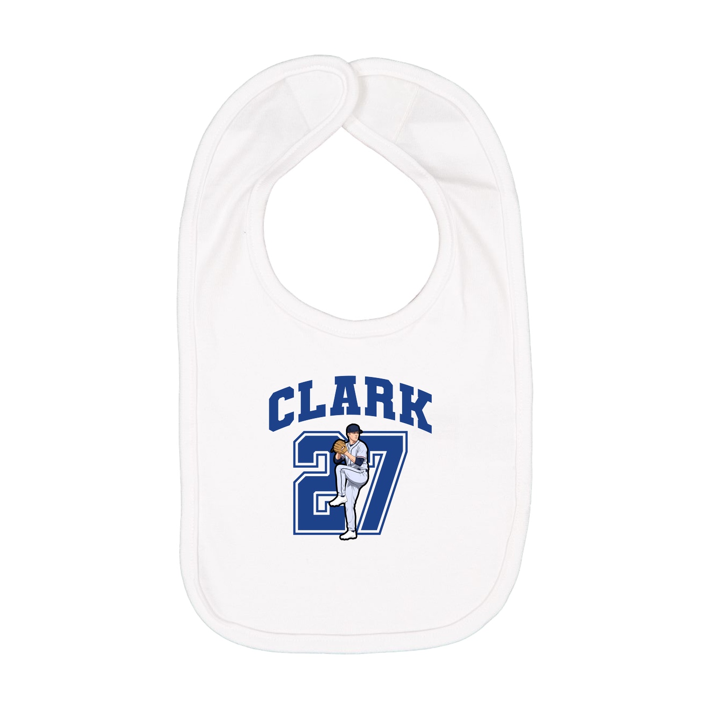 Infant Bib — Number in White