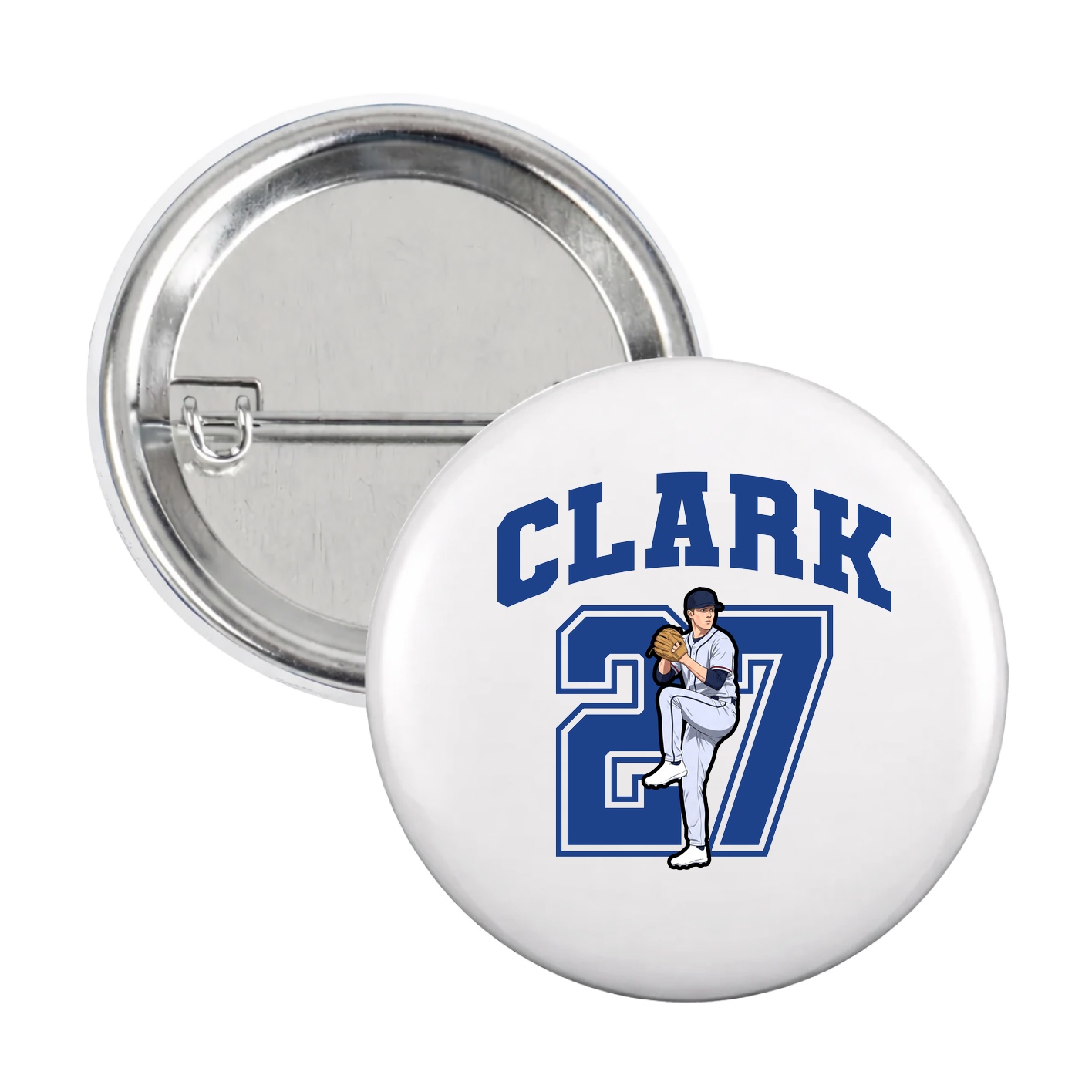 Game Day Button — Number in White