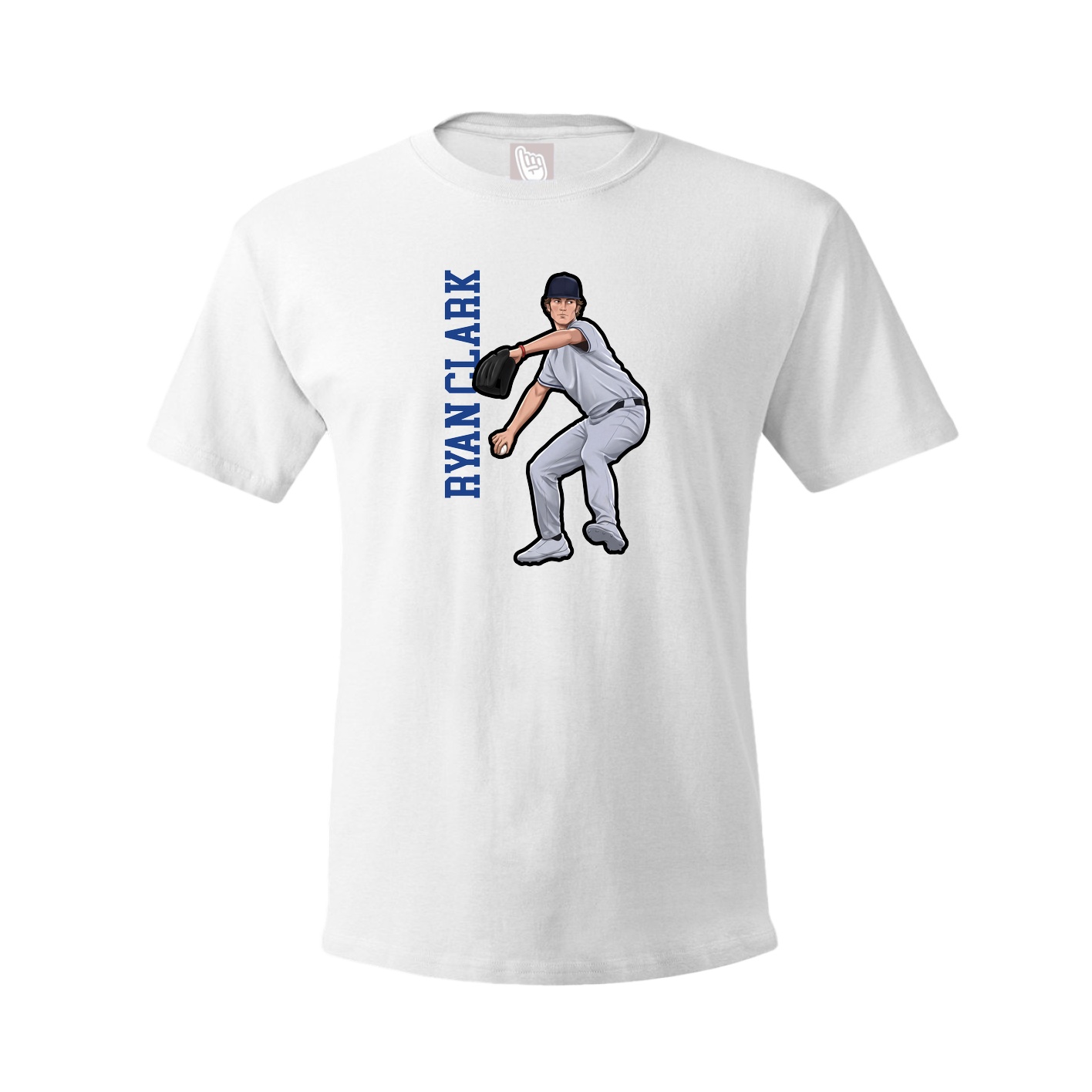 Tee — Name Vertical in White