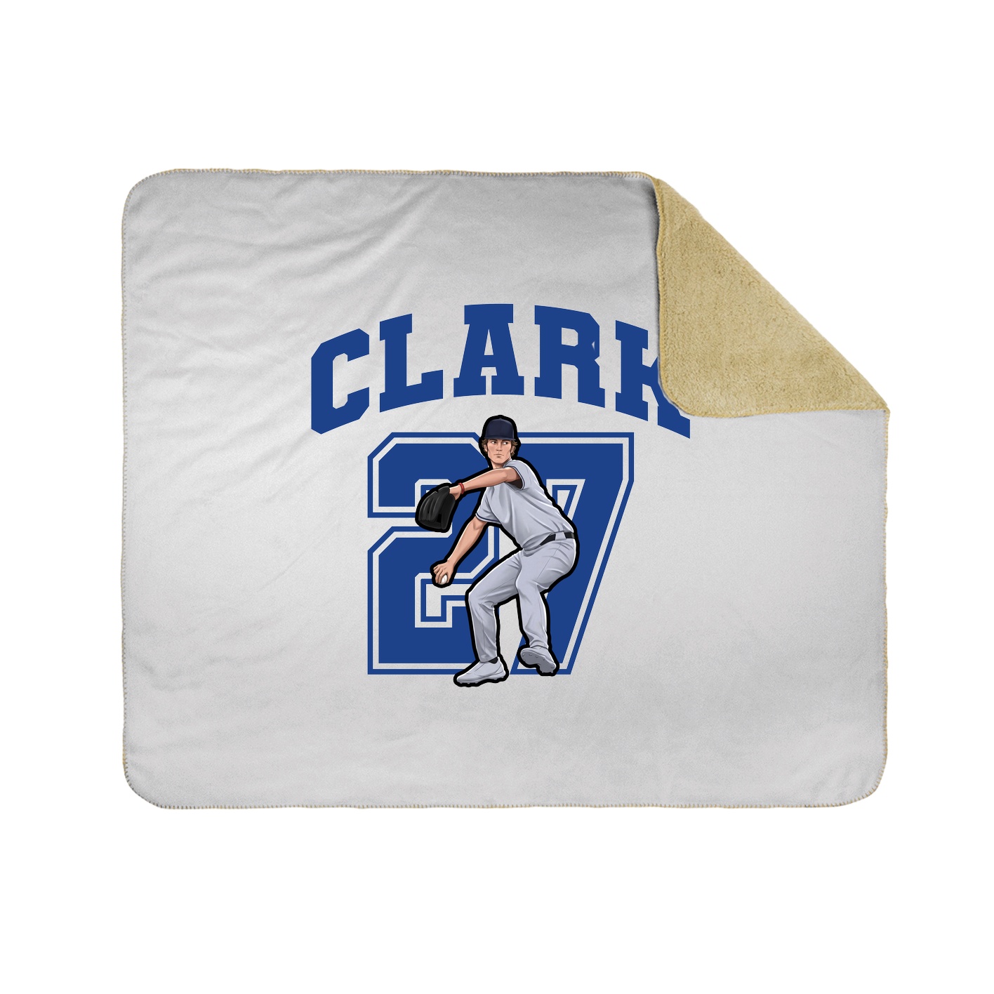 Throw Blanket — Number in White