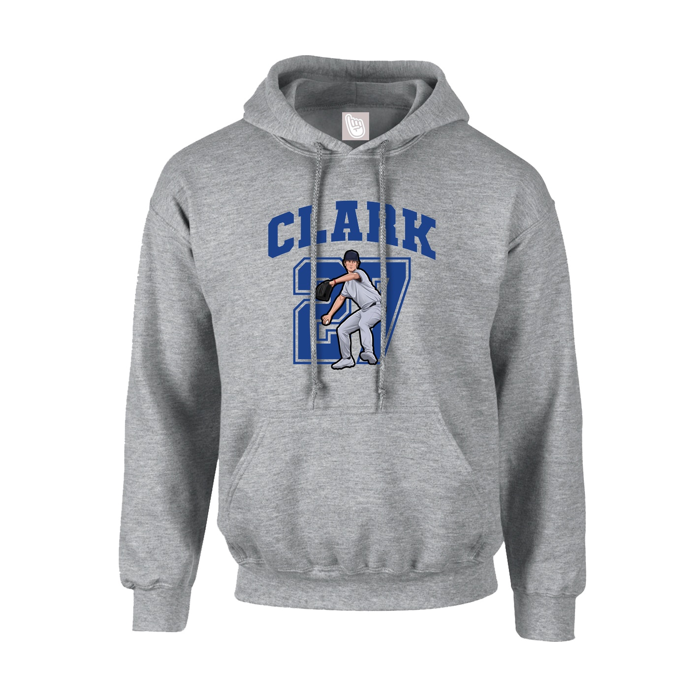 Hoodie — Number in Grey