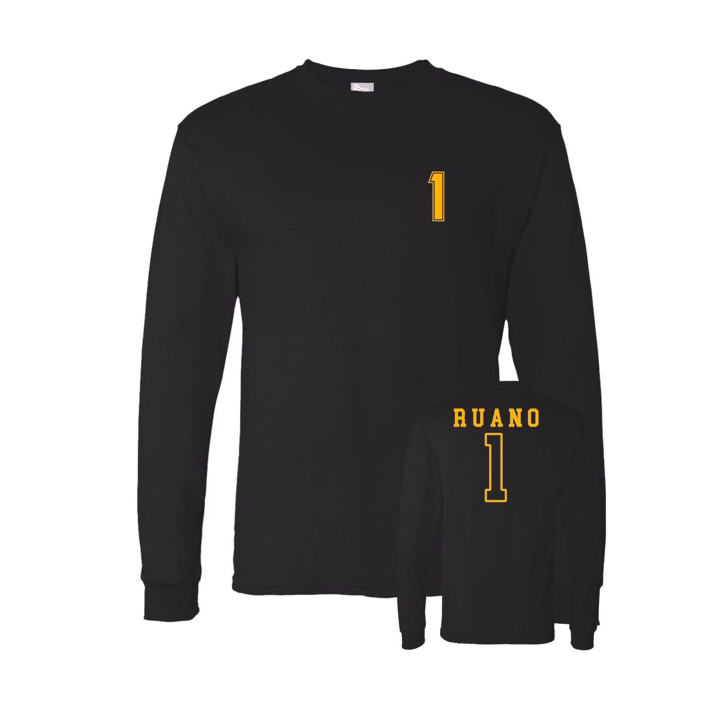Long Sleeve Tee — Chest Back in Black