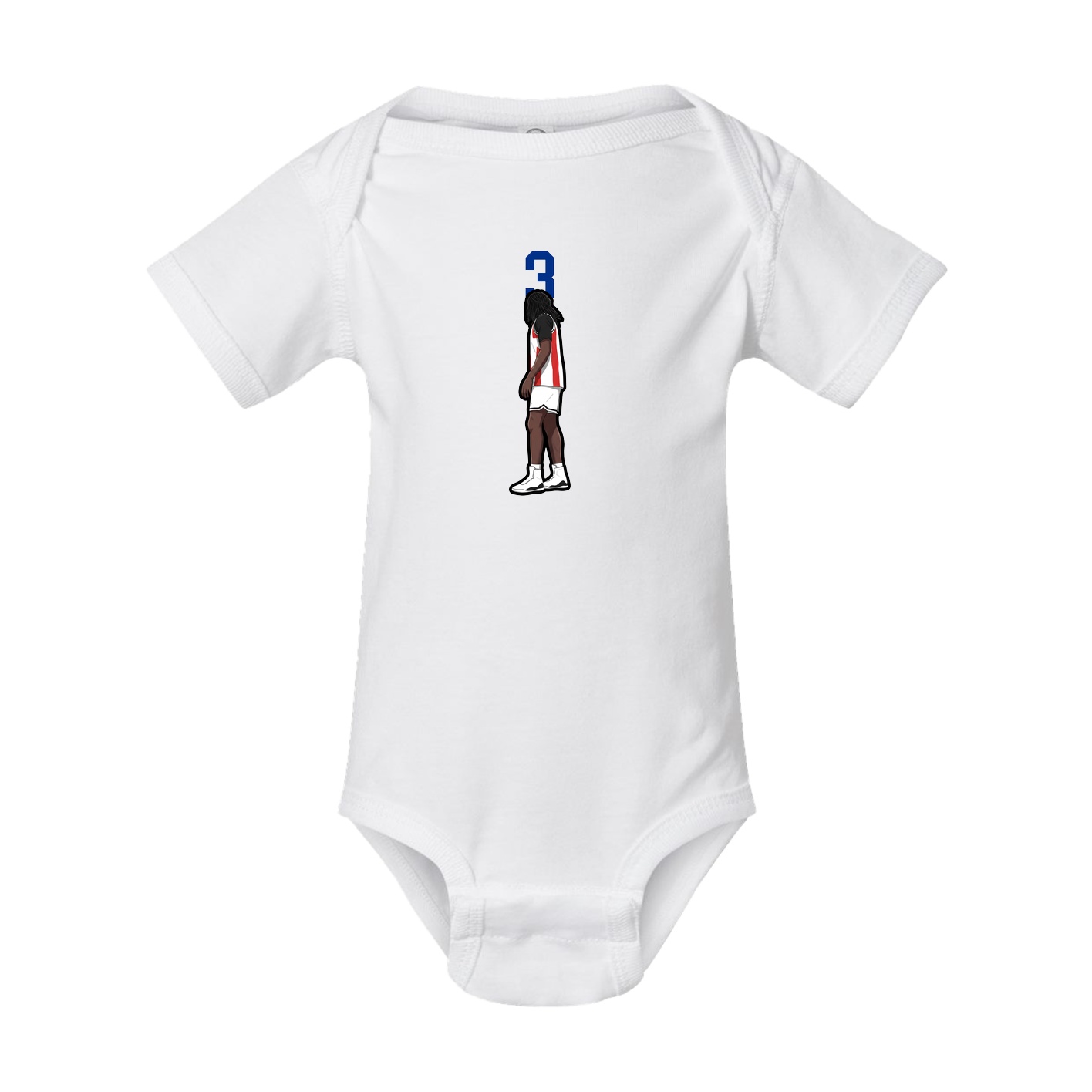 Baby Onesie — Number Top in White