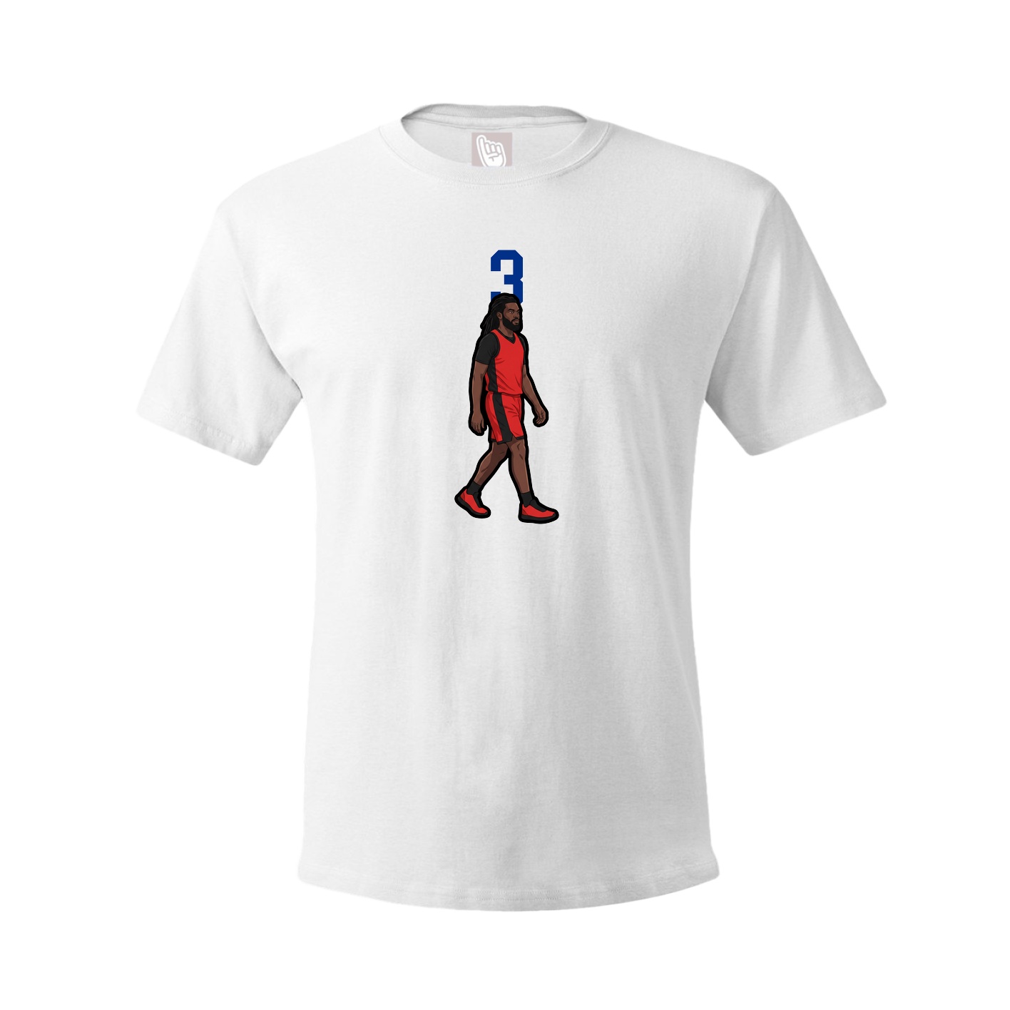 Youth Tee — Number Top in White