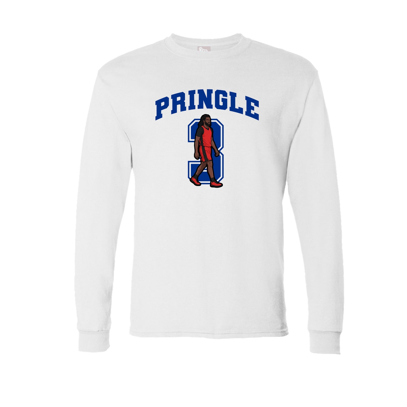 Long Sleeve Tee — Number in White