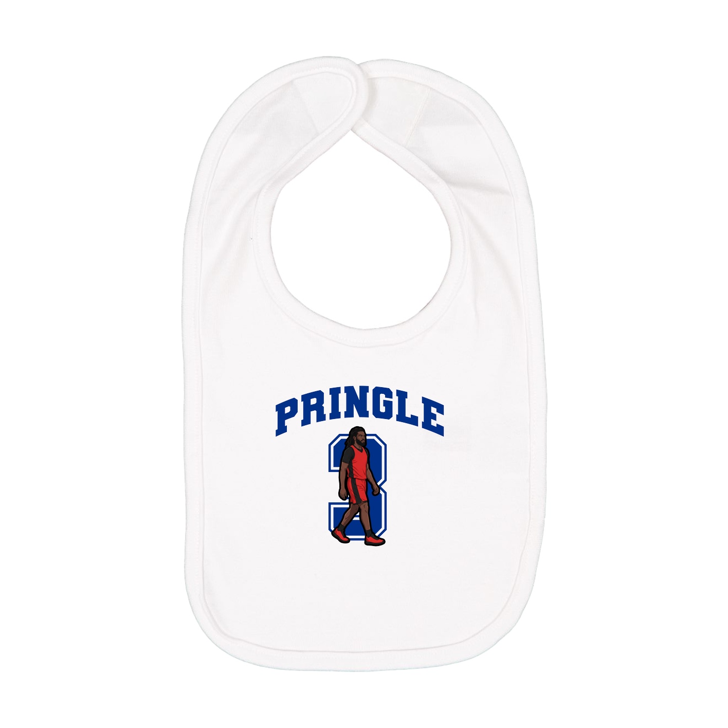 Infant Bib — Number in White