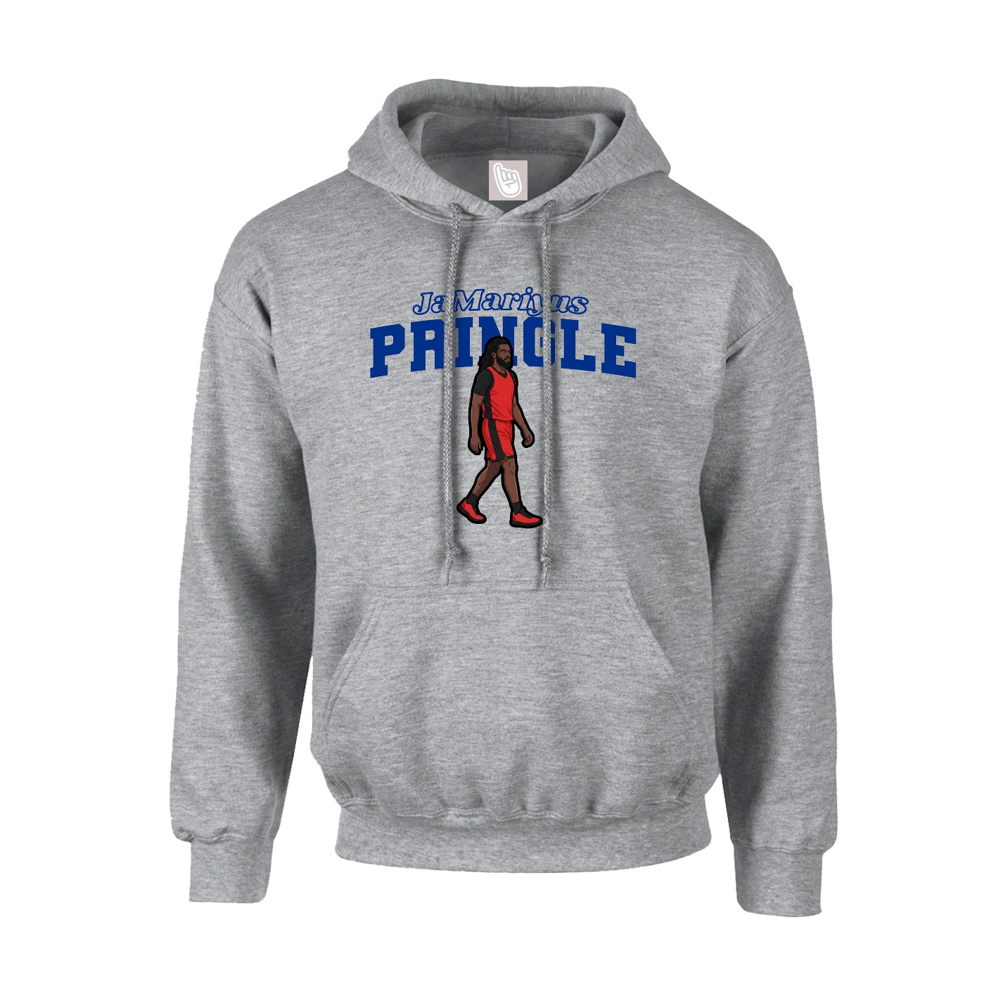 Hoodie — Name Arch in Grey