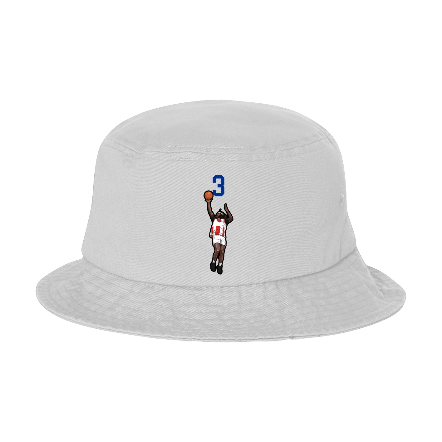 Bucket Cap — Number Top in White